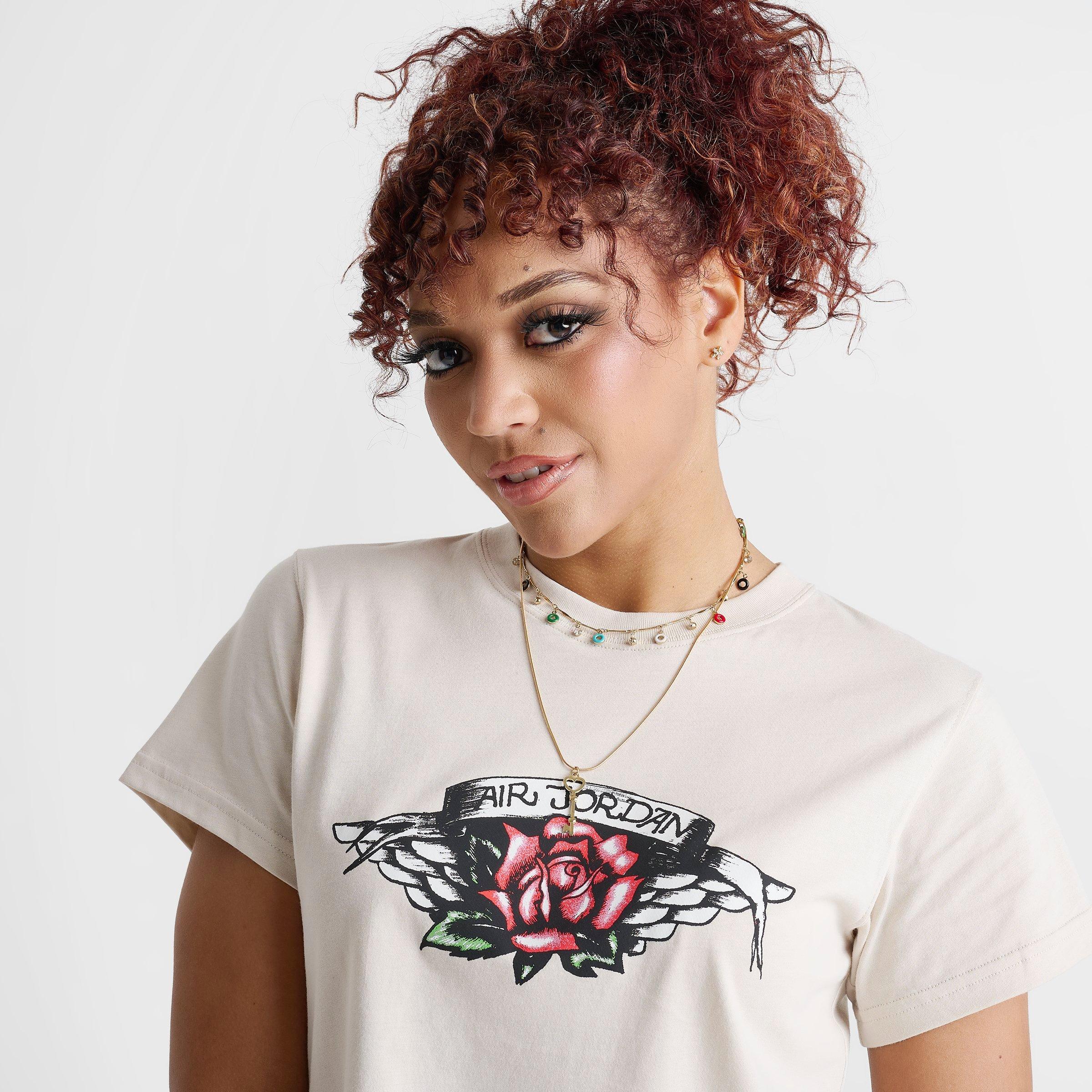 Women's Jordan Flight Rose Wing Slim-Fit Graphic T-Shirt