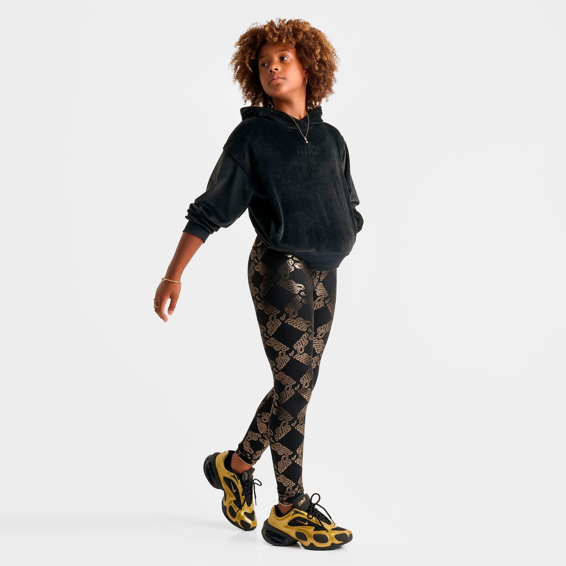 Girls' Big Kids' Nike One Dri-FIT Shine Printed Leggings