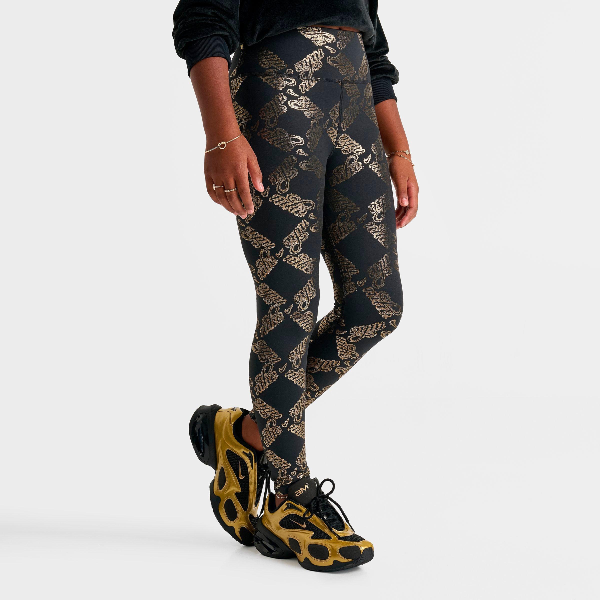 Girls' Big Kids' Nike One Dri-FIT Shine Printed Leggings