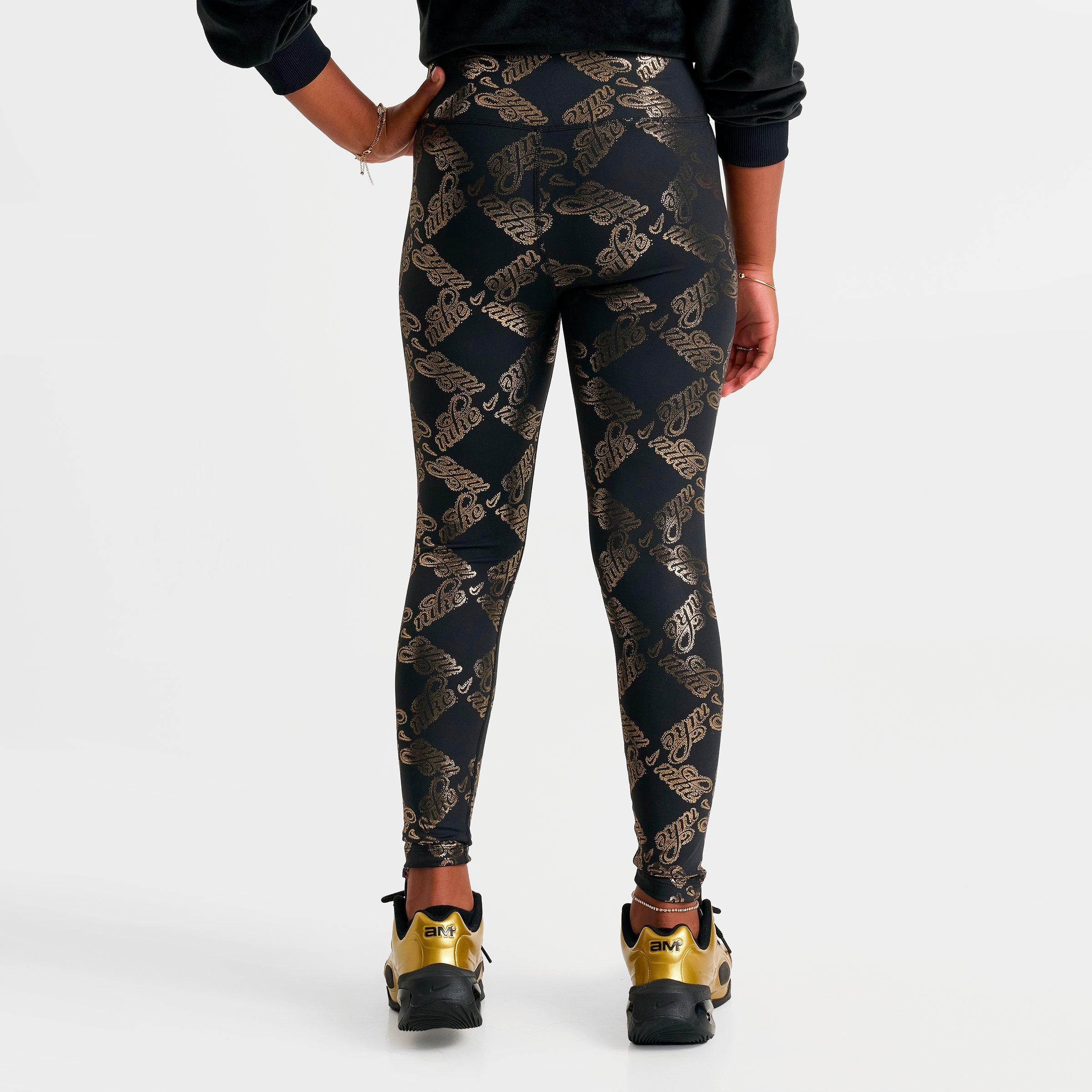 Girls' Big Kids' Nike One Dri-FIT Shine Printed Leggings