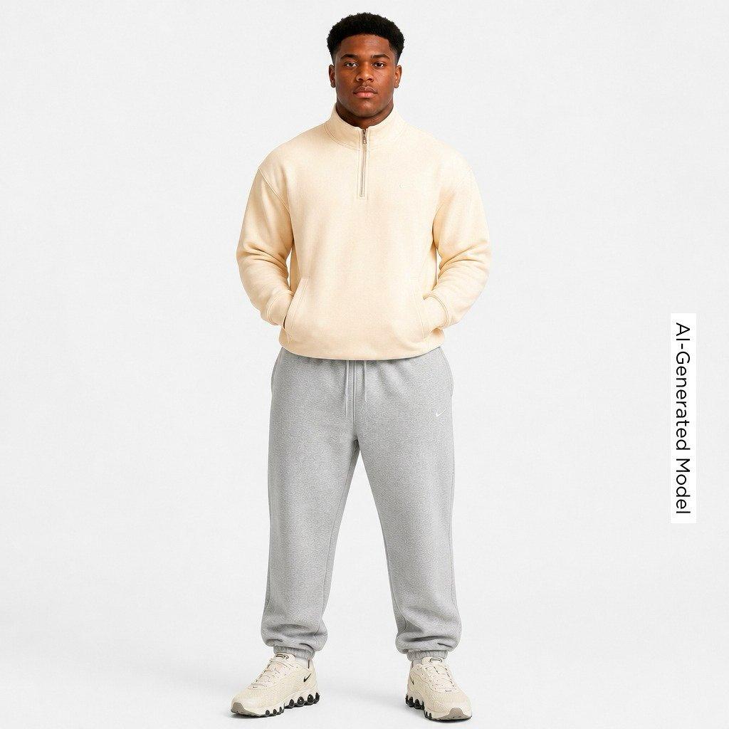Men's Nike Solo Swoosh Fleece Quarter-Zip Top
