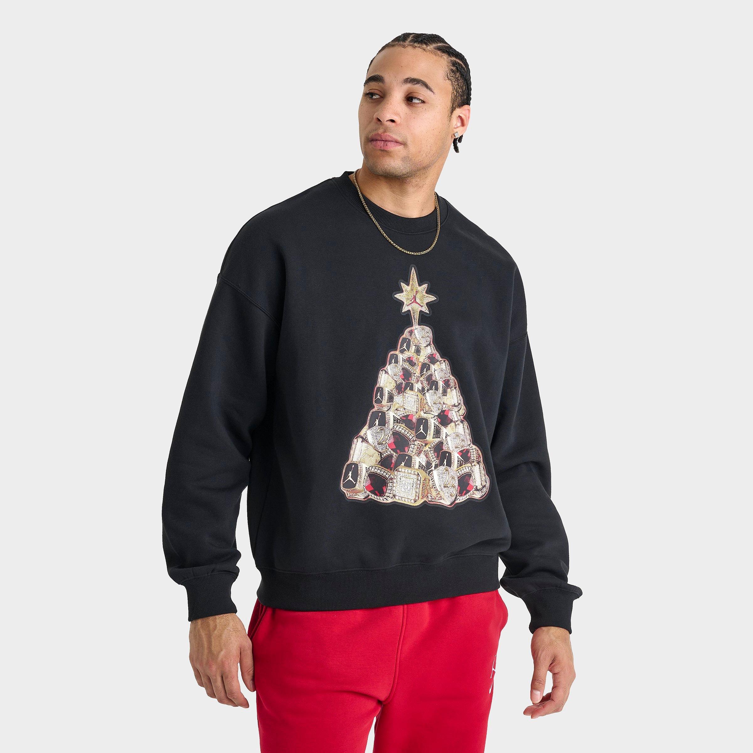 Men's Jordan Brooklyn Fleece Holiday Crewneck Sweatshirt | JD Sports