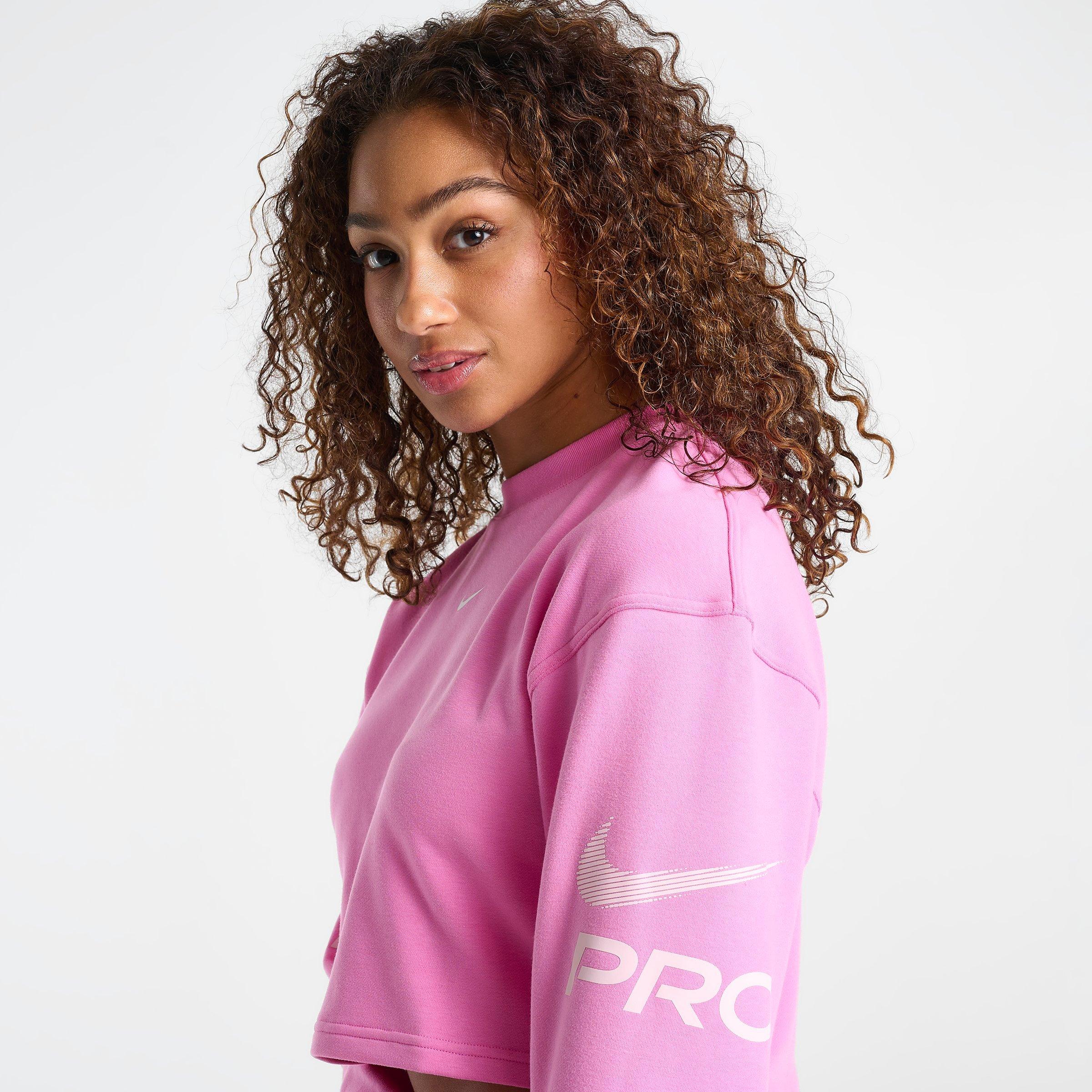 Women's Nike Pro Dri-FIT French Terry Loose Crewneck Sweatshirt