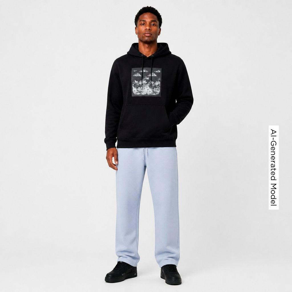 Men's Nike Solo Swoosh Graphic Fleece Pullover Hoodie
