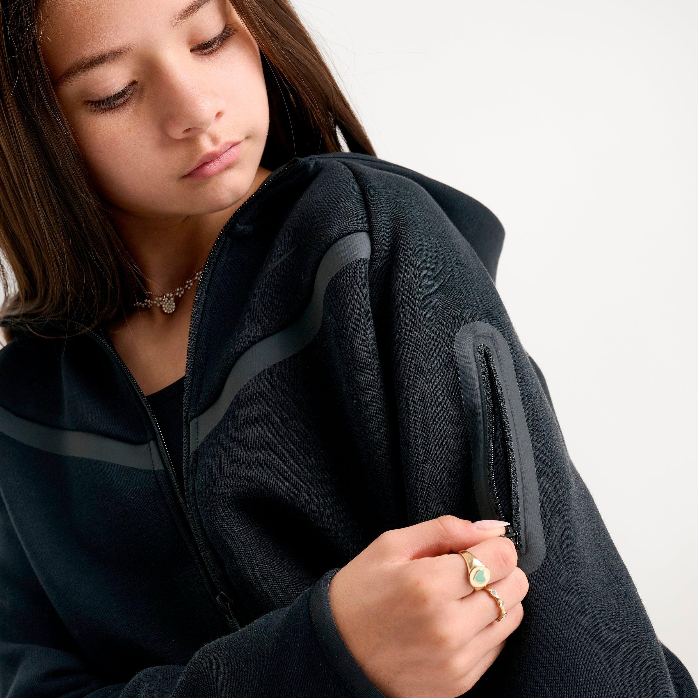 Girls' Big Kids' Nike Sportswear Tech Fleece Full-Zip Hoodie