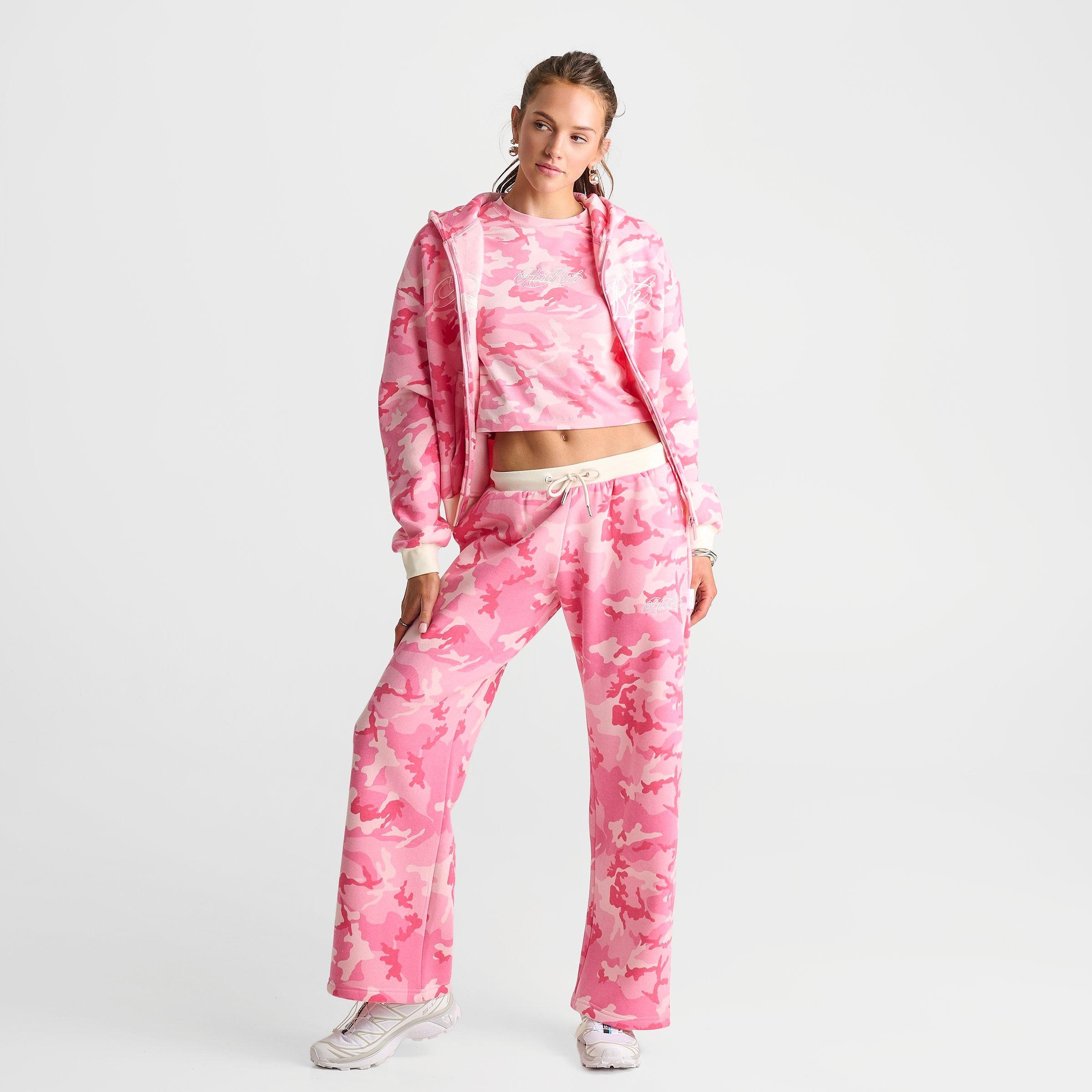 Women's Hoodrich Camo Script Low-Rise Wide Leg Pants | JD Sports