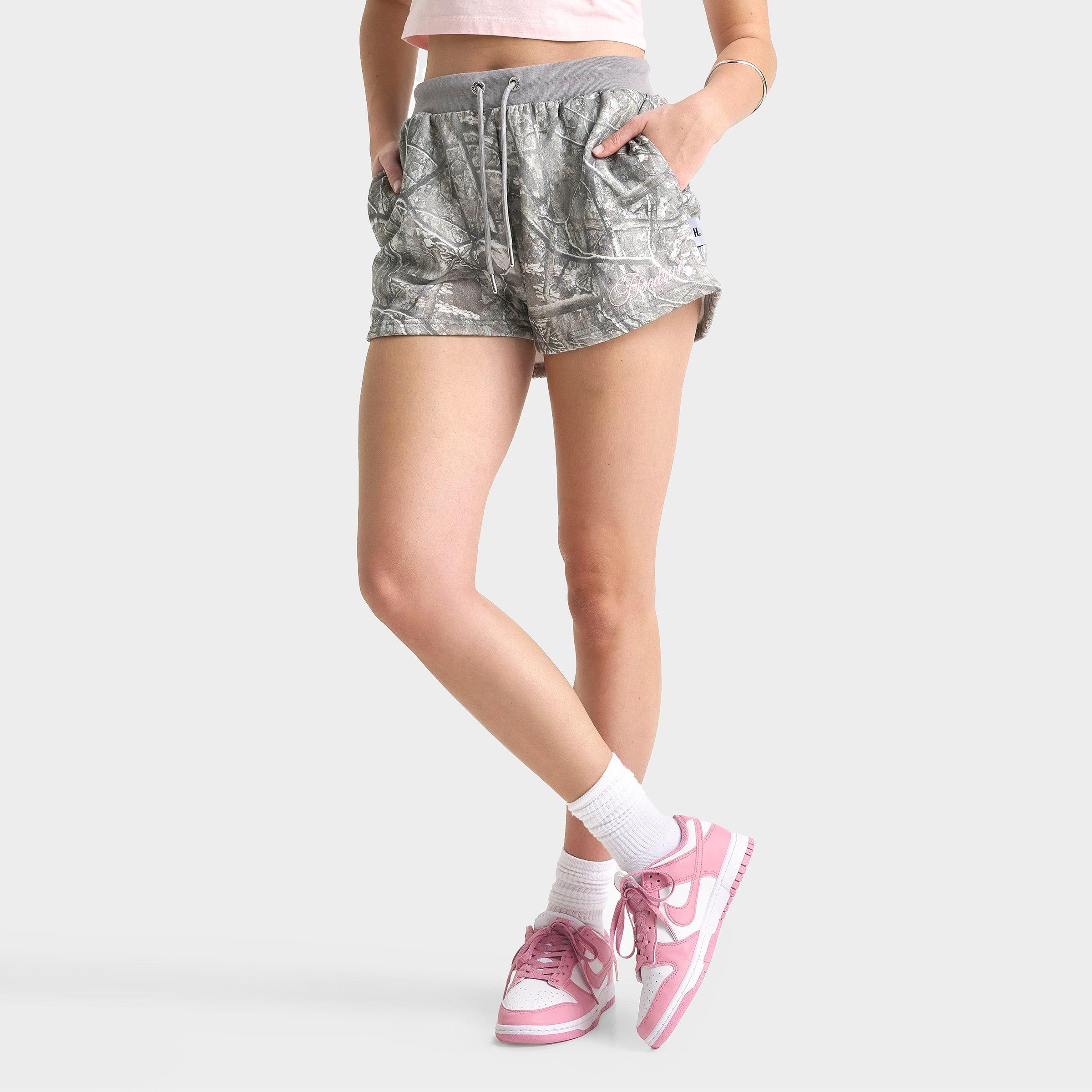 Women's Hoodrich Woodland Camo Mini Fleece Shorts | JD Sports