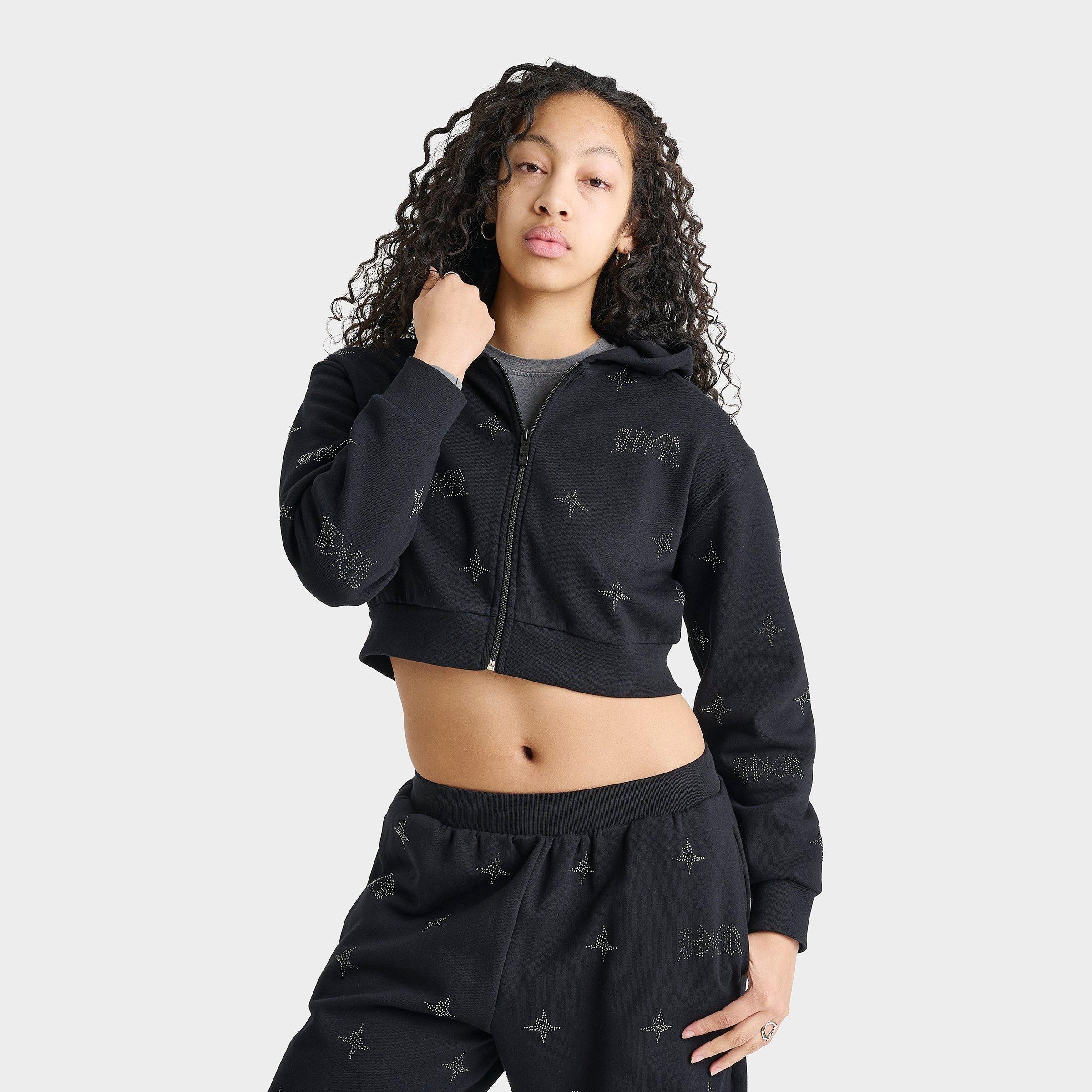 Women's Hoodrich Razor Rhinestone Cropped Full-Zip Hoodie | JD Sports