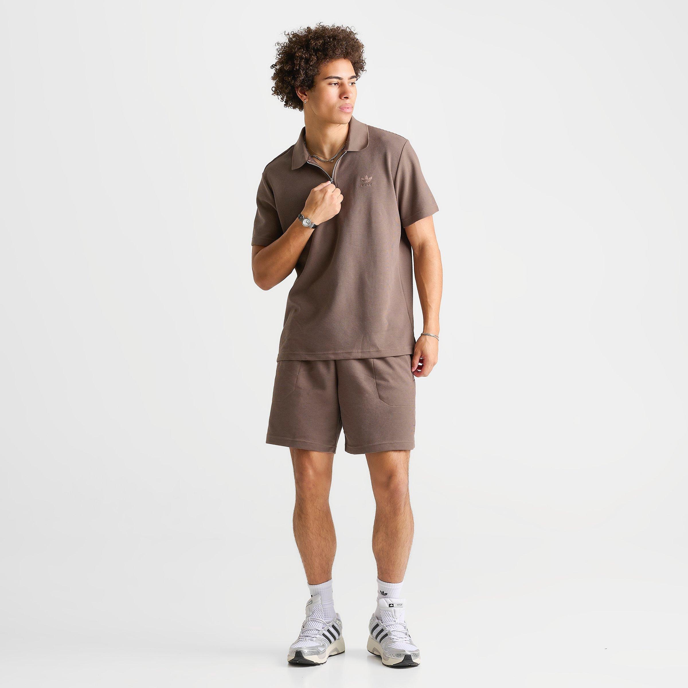 Men's adidas Originals Trefoil Essentials Waffle Polo Shirt