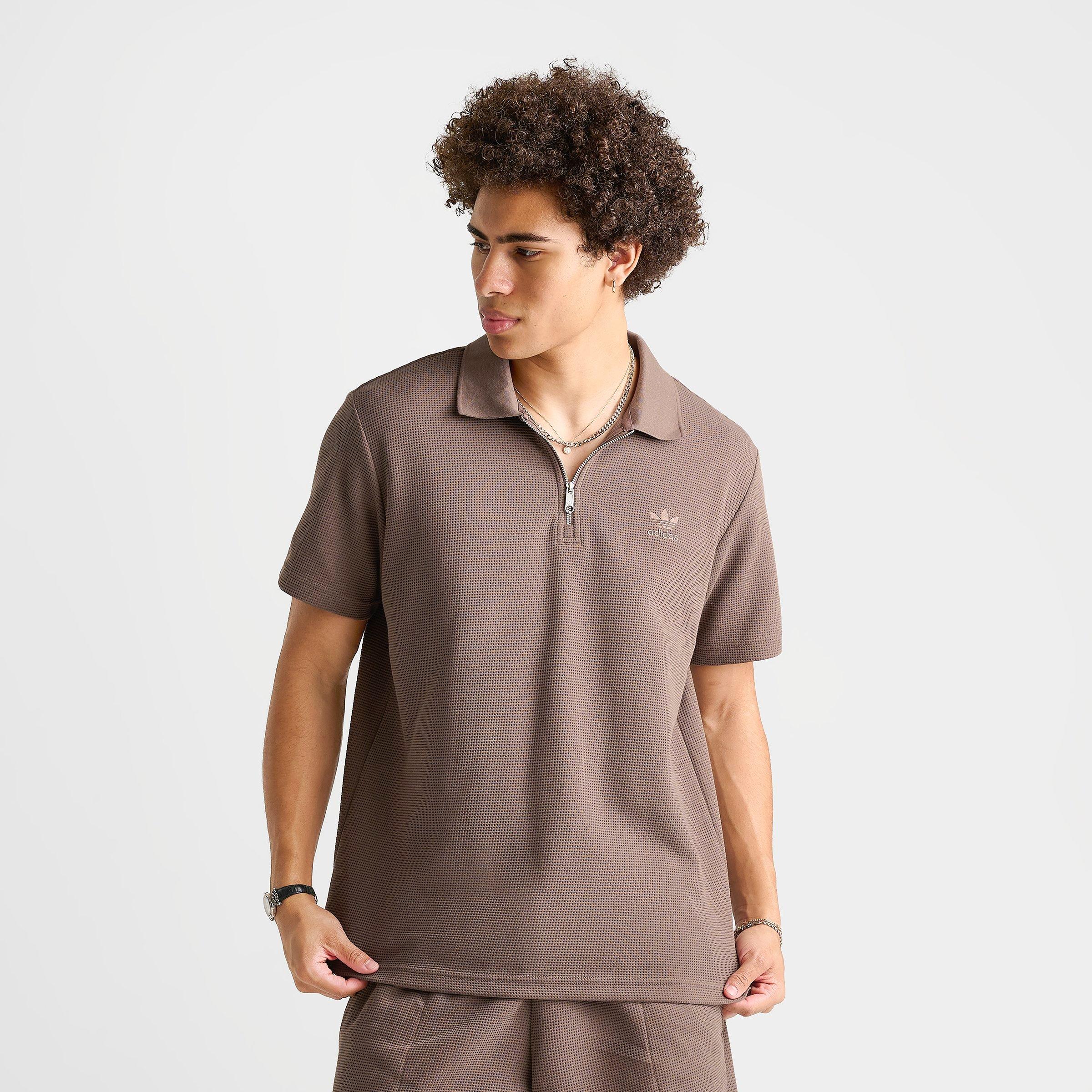 Men's adidas Originals Trefoil Essentials Waffle Polo Shirt