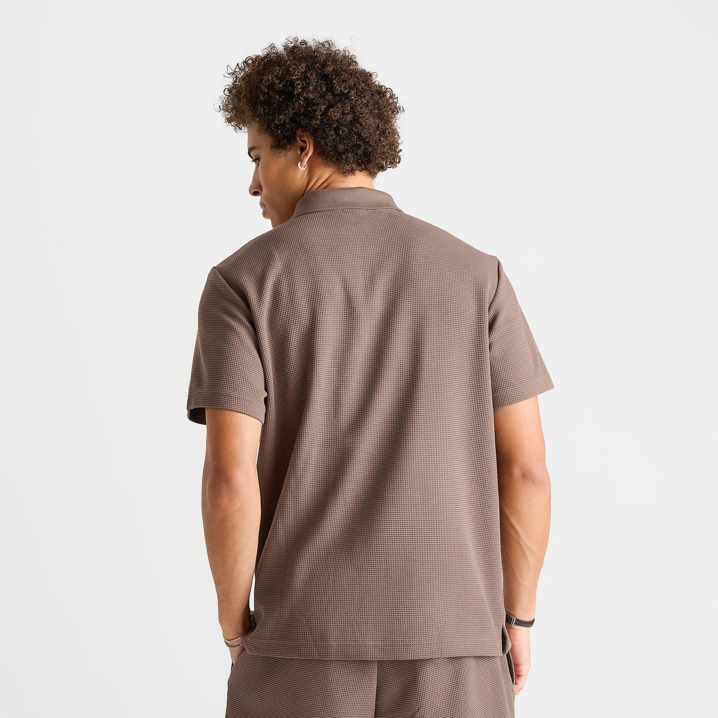 Men's adidas Originals Trefoil Essentials Waffle Polo Shirt