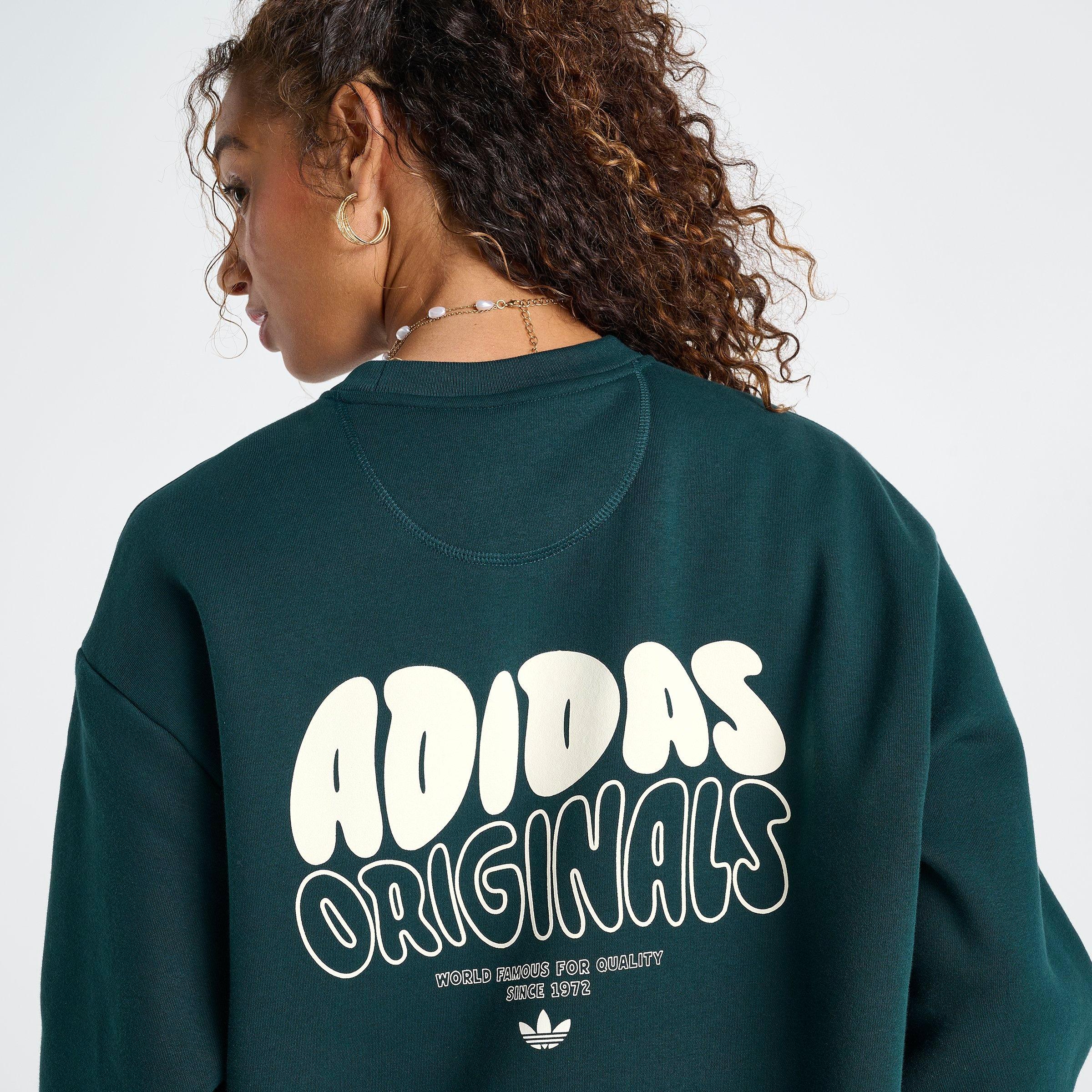 Women's adidas Originals Essential Wave Bubble Oversized Crewneck Sweatshirt
