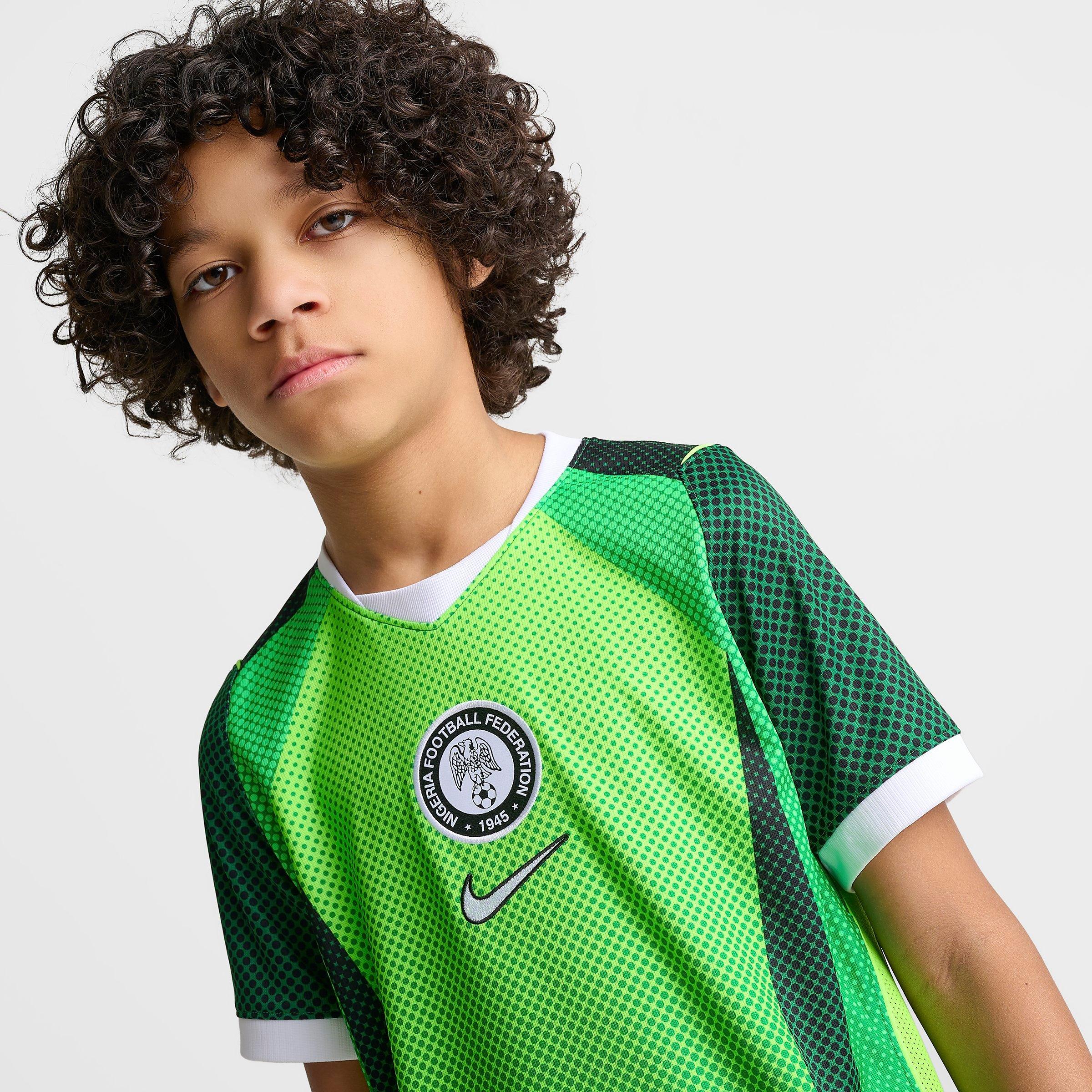 Big Kids' Nike Nigeria 26 Stadium Home Dri-FIT Replica Soccer Jersey