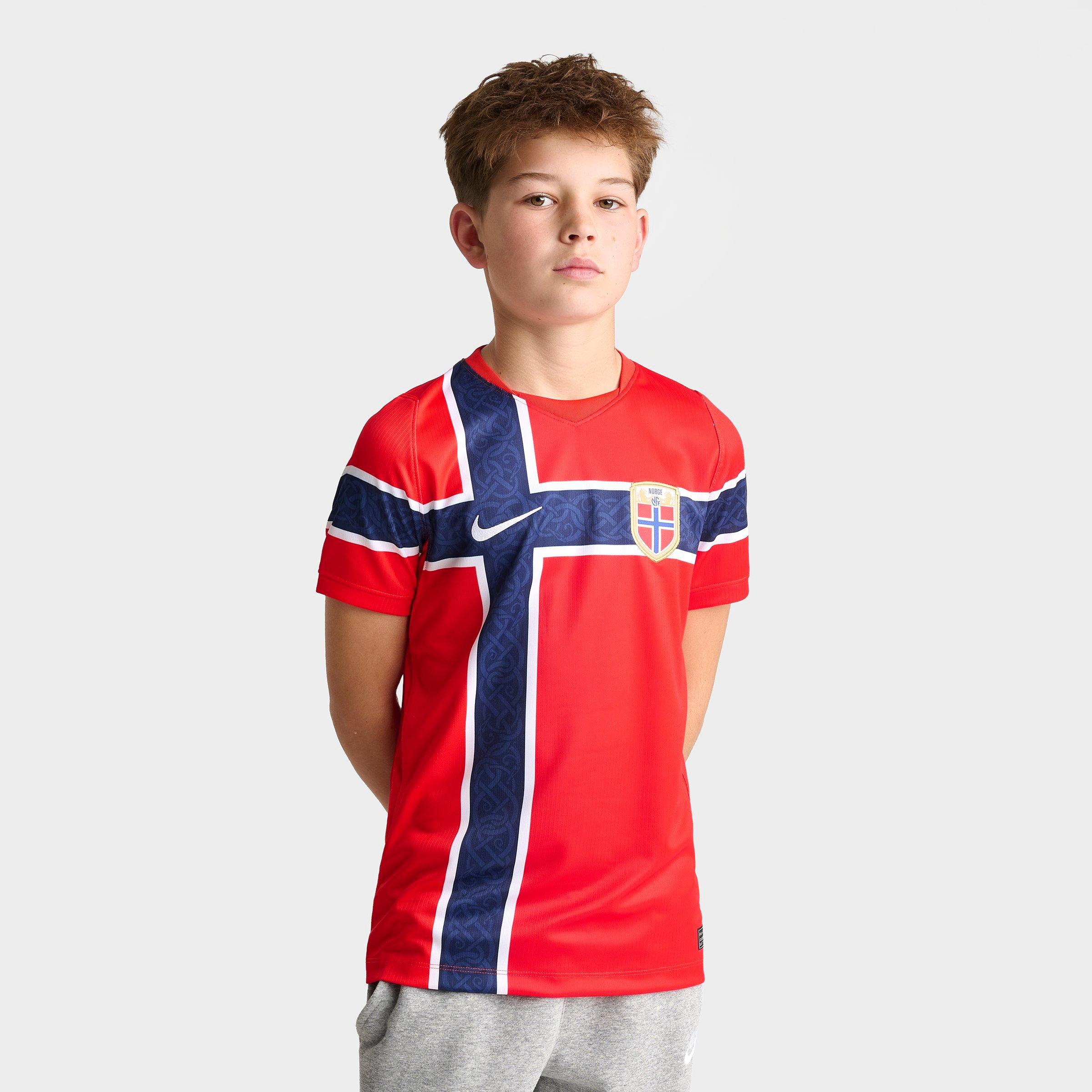Big Kids' Nike Norway 26 Stadium Home Dri-FIT Replica Soccer Jersey