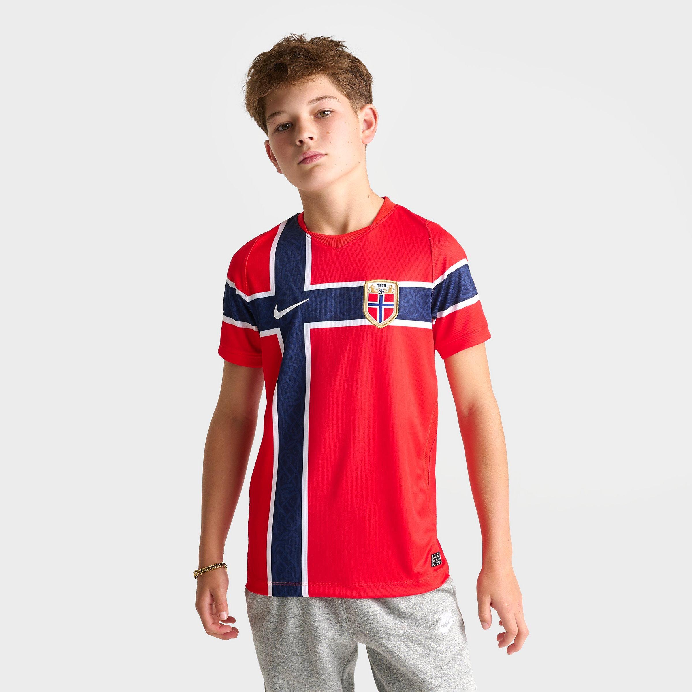 Big Kids' Nike Norway 26 Stadium Home Dri-FIT Replica Soccer Jersey