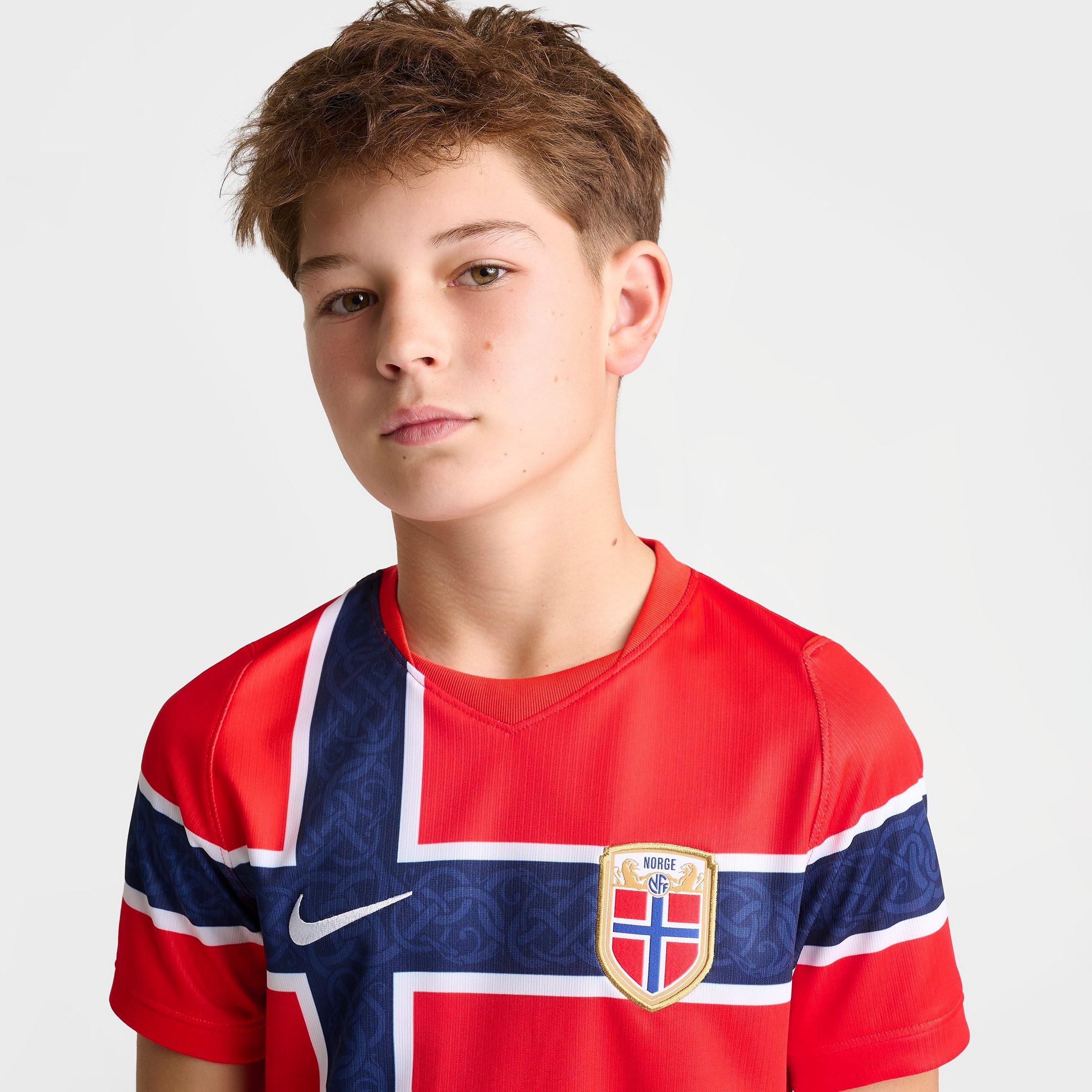 Big Kids' Nike Norway 26 Stadium Home Dri-FIT Replica Soccer Jersey