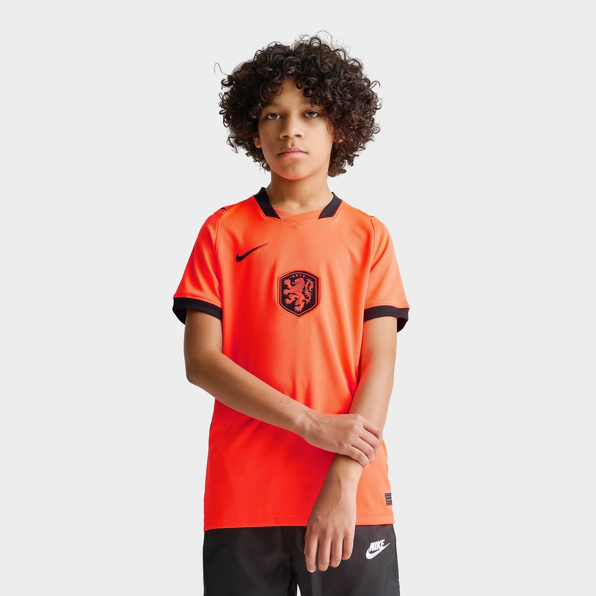 Big Kids' Nike Netherlands 26 Stadium Home Dri-FIT Replica Soccer Jersey