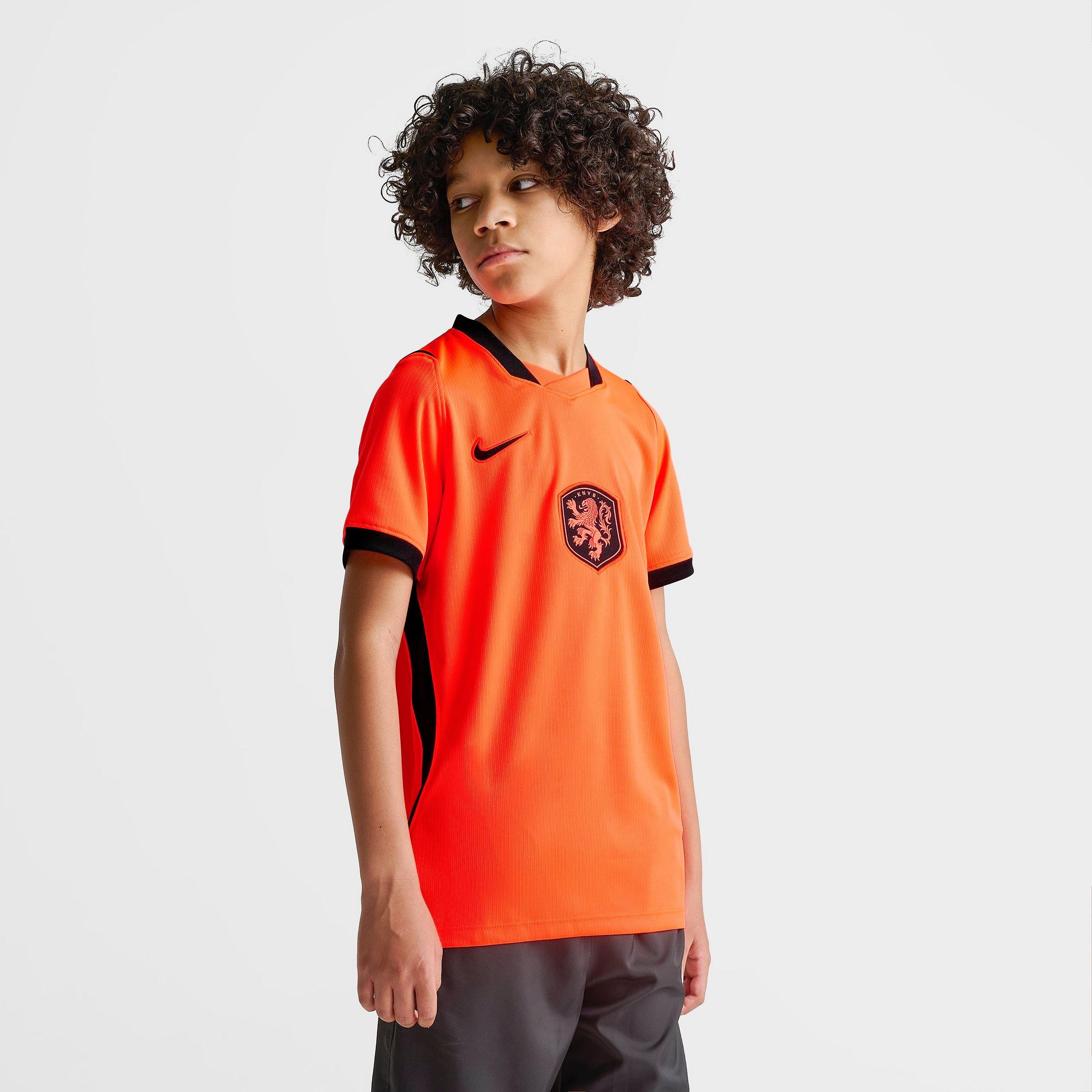 Big Kids' Nike Netherlands 26 Stadium Home Dri-FIT Replica Soccer Jersey