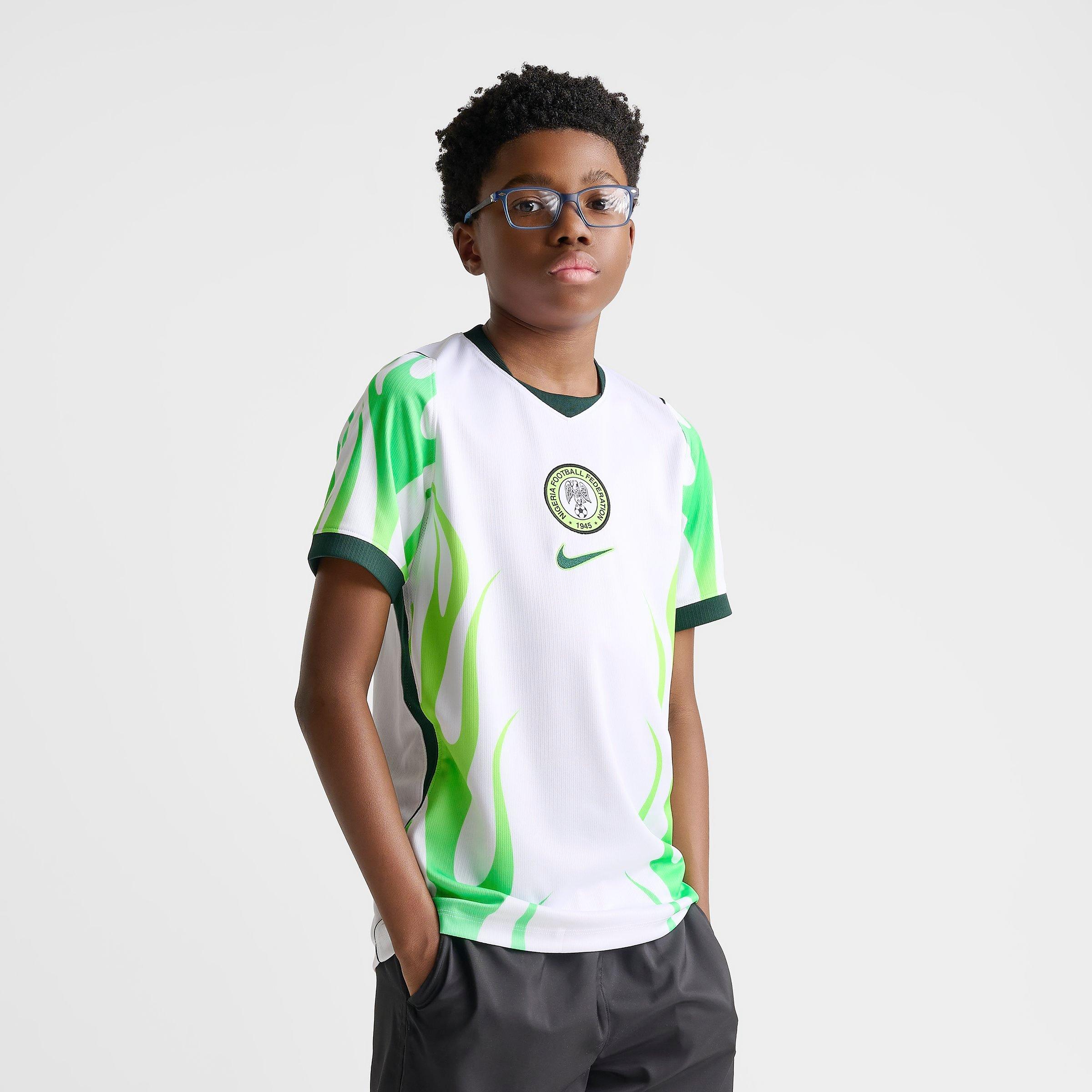 Big Kids' Nike Nigeria 26 Stadium Away Dri-FIT Replica Soccer Jersey