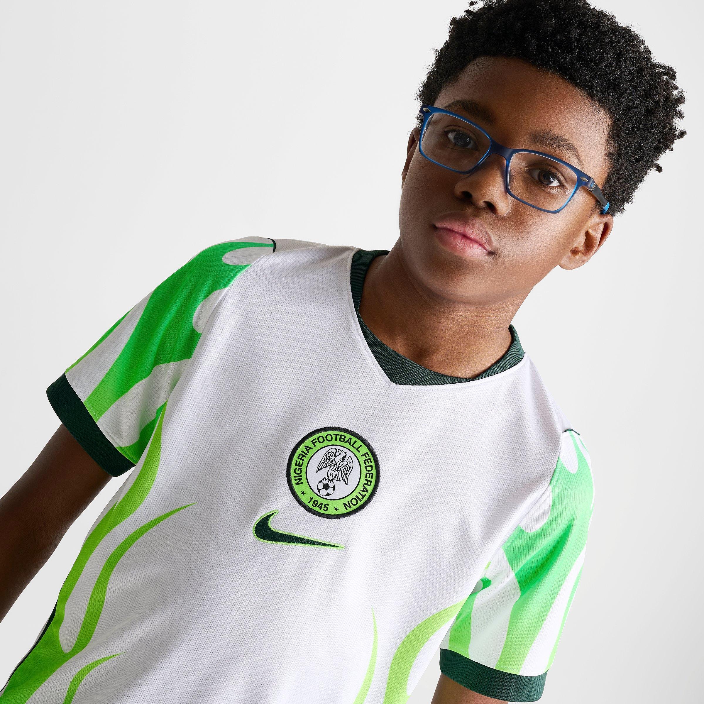Big Kids' Nike Nigeria 26 Stadium Away Dri-FIT Replica Soccer Jersey