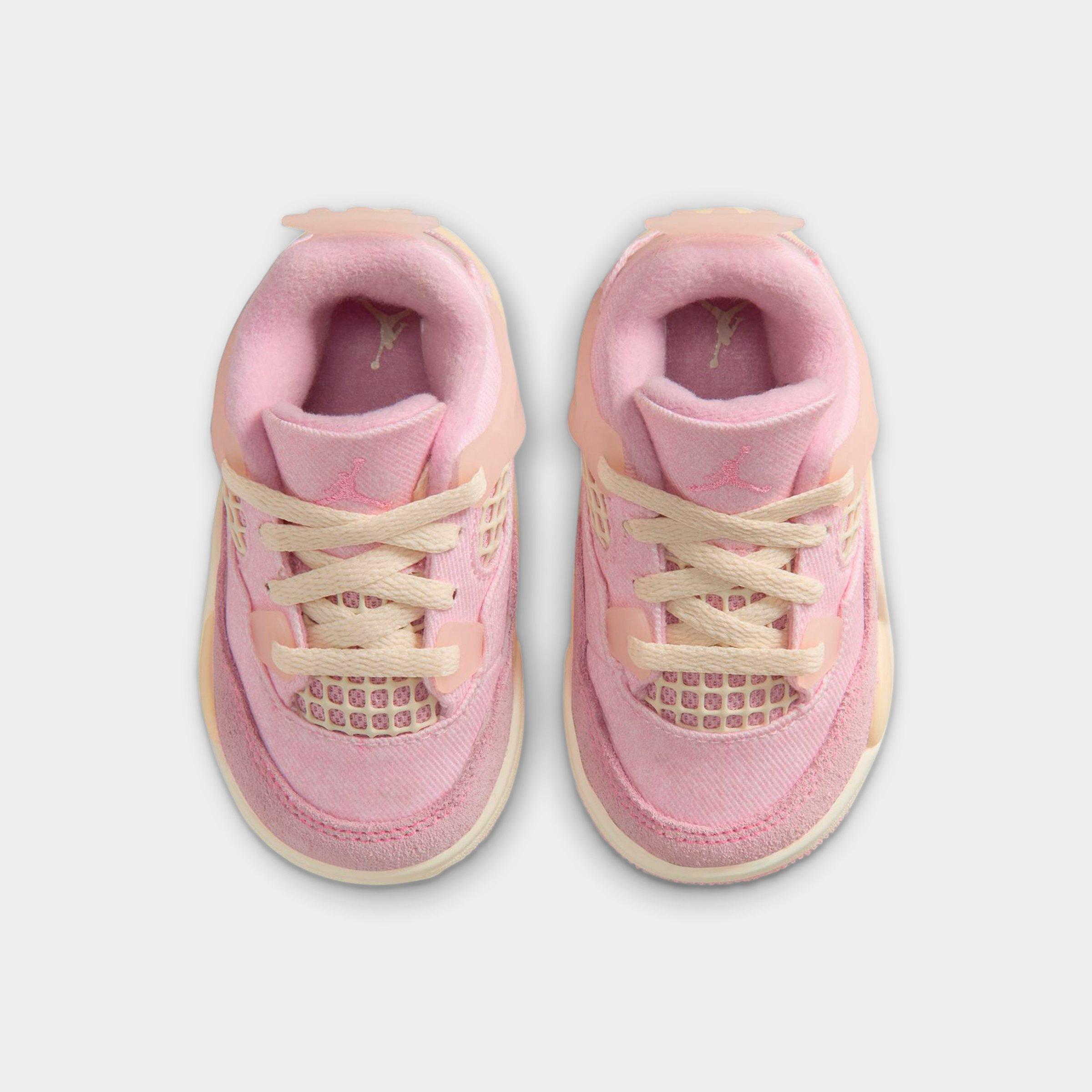 Kids' Toddler Air Jordan Retro 4 Textile Basketball Shoes