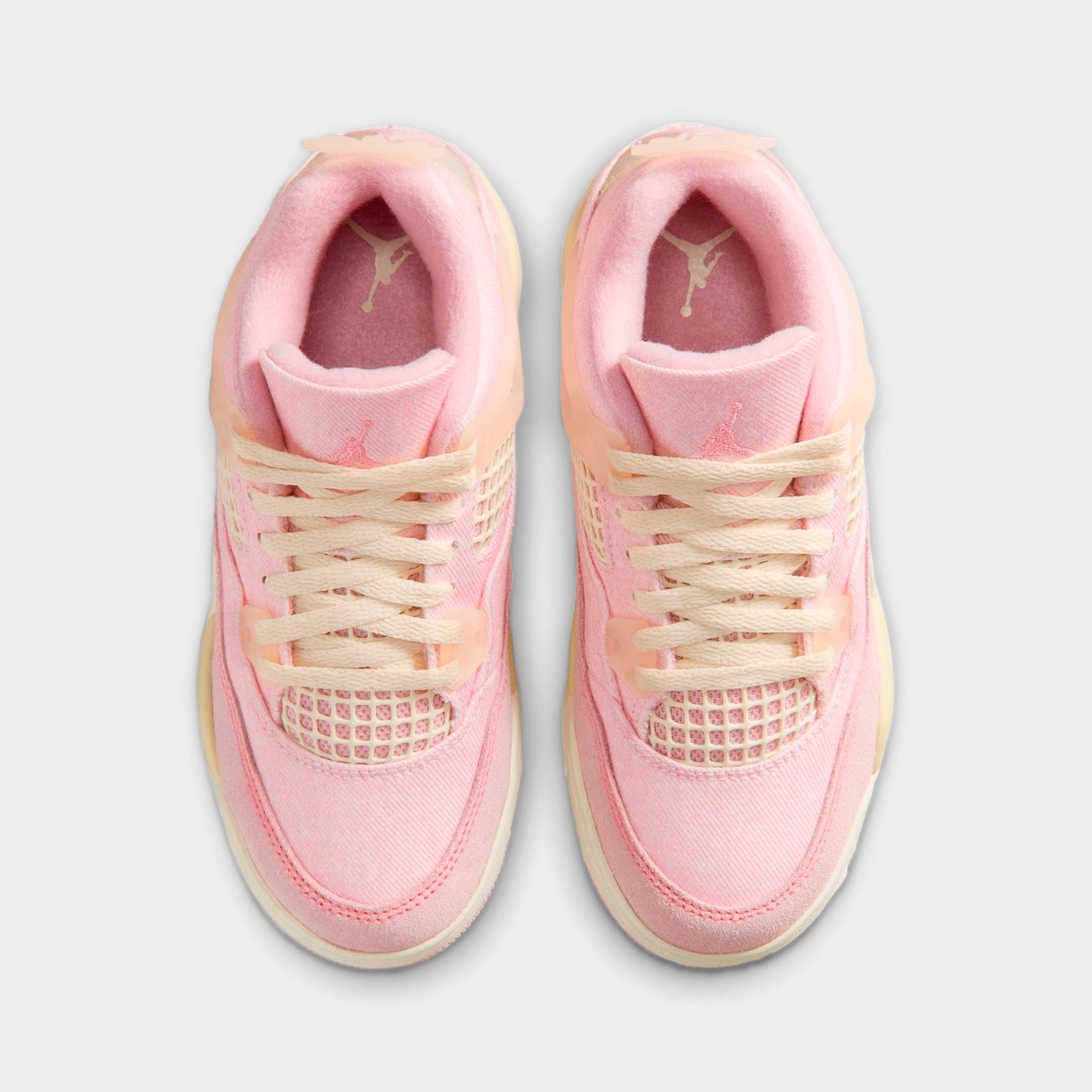 Little Kids' Air Jordan Retro 4 Textile Basketball Shoes