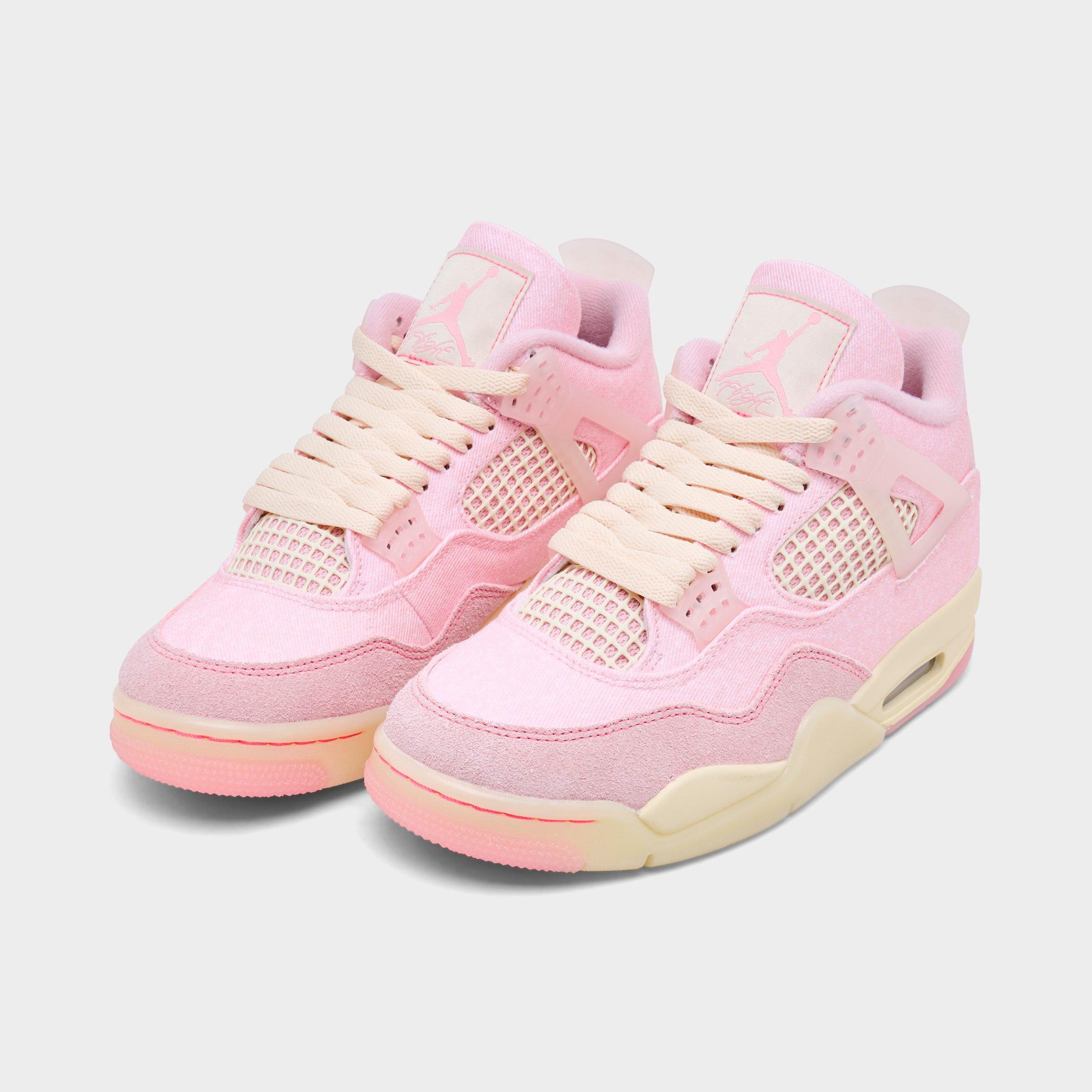Women's Air Jordan Retro 4 Textile Casual Shoes