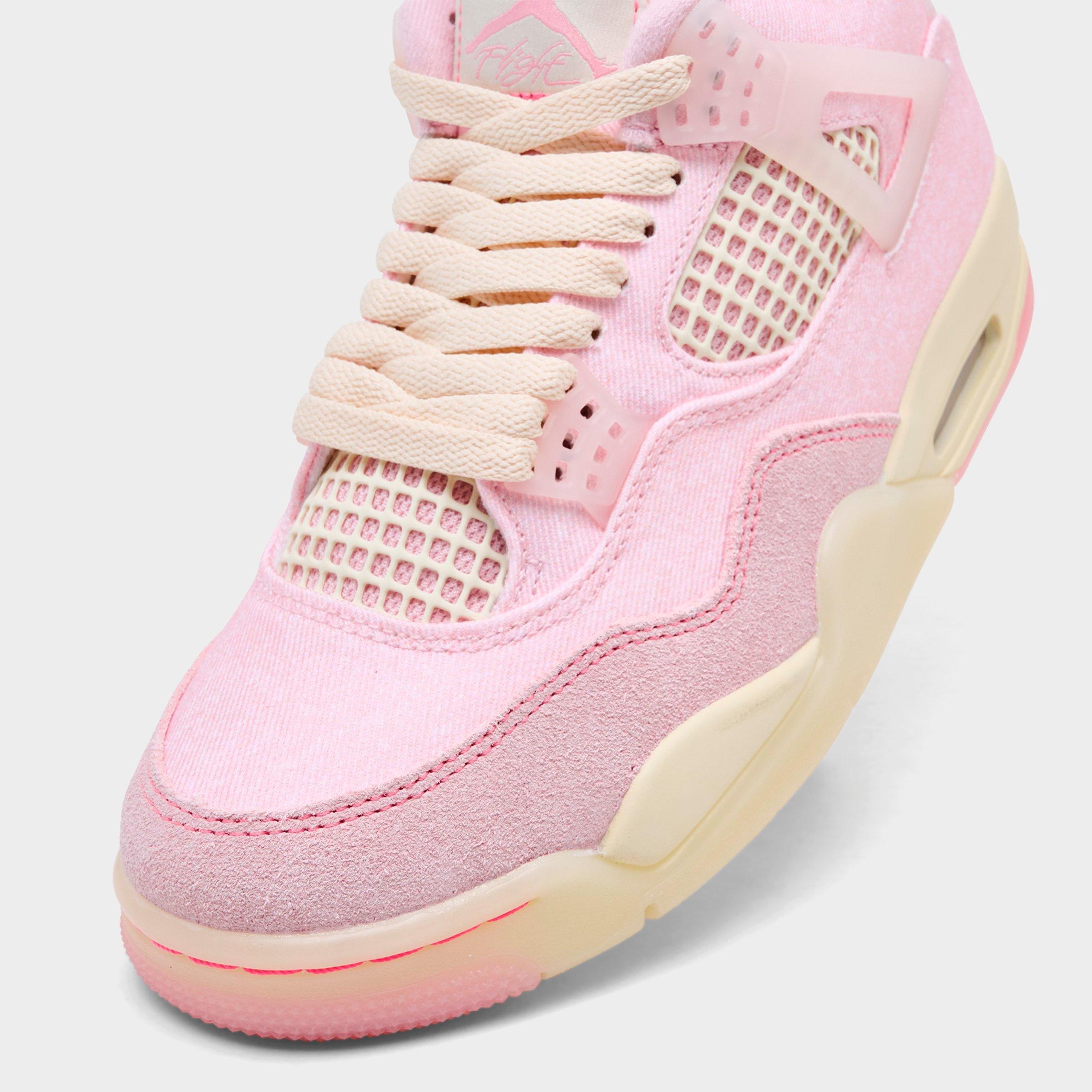 Women's Air Jordan Retro 4 Textile Casual Shoes