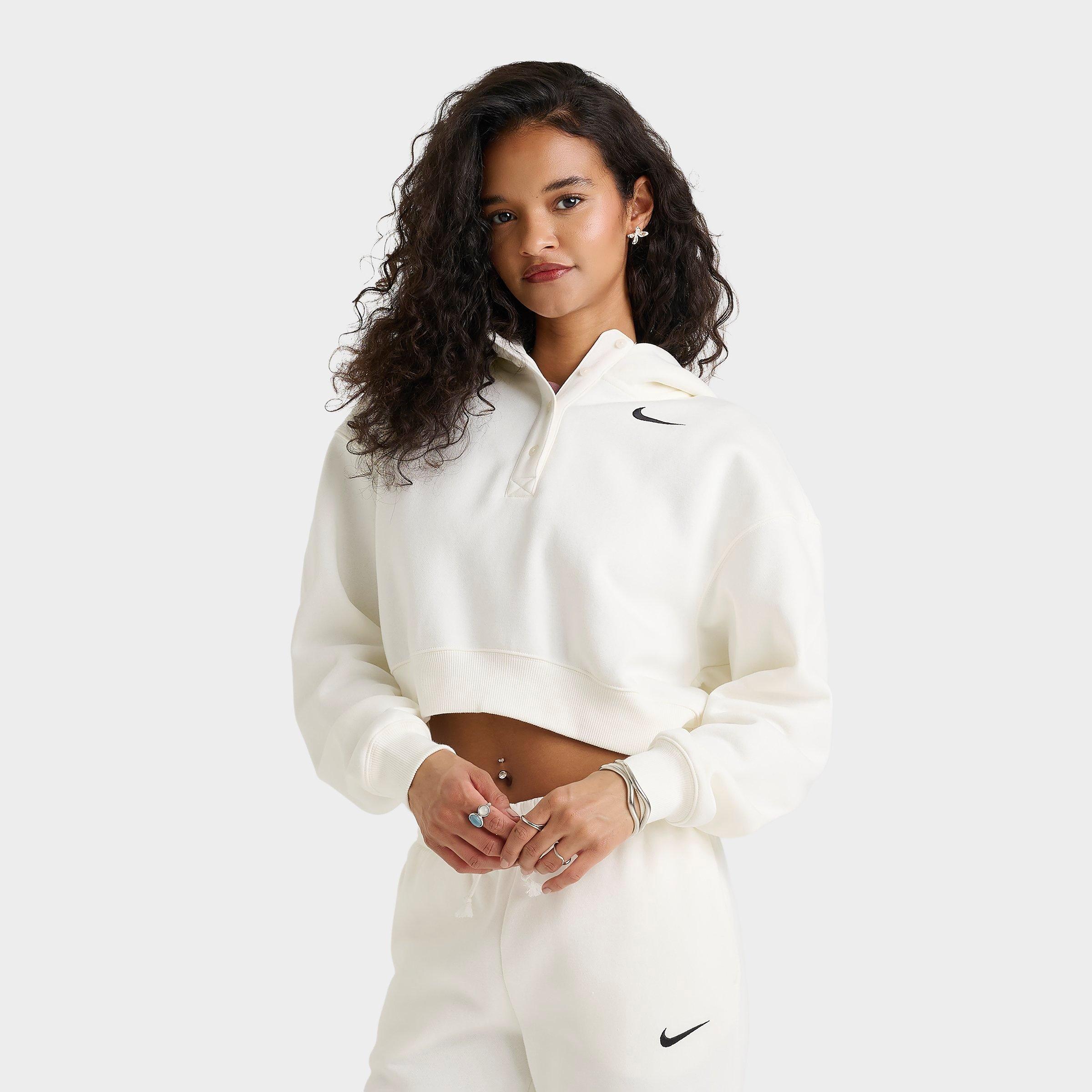 Women's Nike Sportswear Phoenix Fleece Oversized Cropped Henley Hoodie