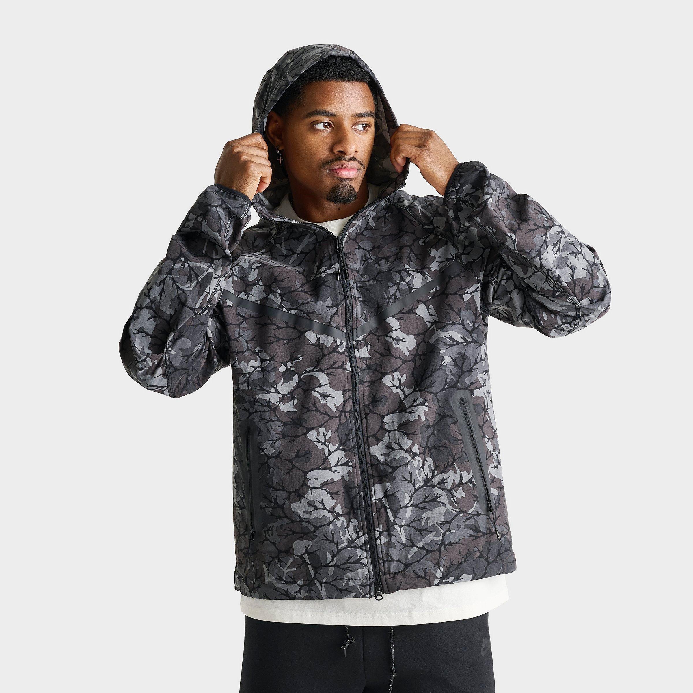 Men's Nike Tech Allover Camo Print Woven Full-Zip Windrunner Jacket