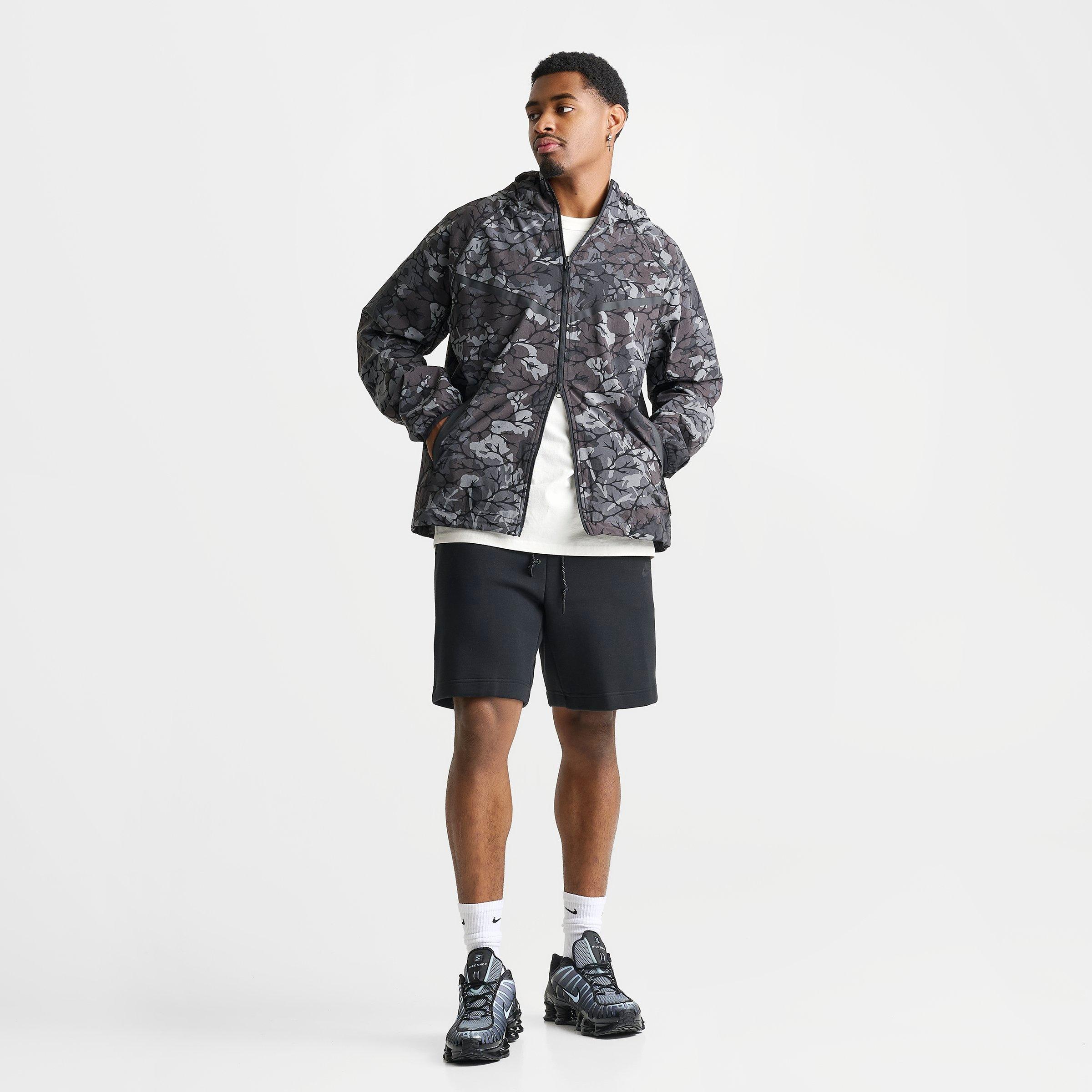 Men's Nike Tech Allover Camo Print Woven Full-Zip Windrunner Jacket