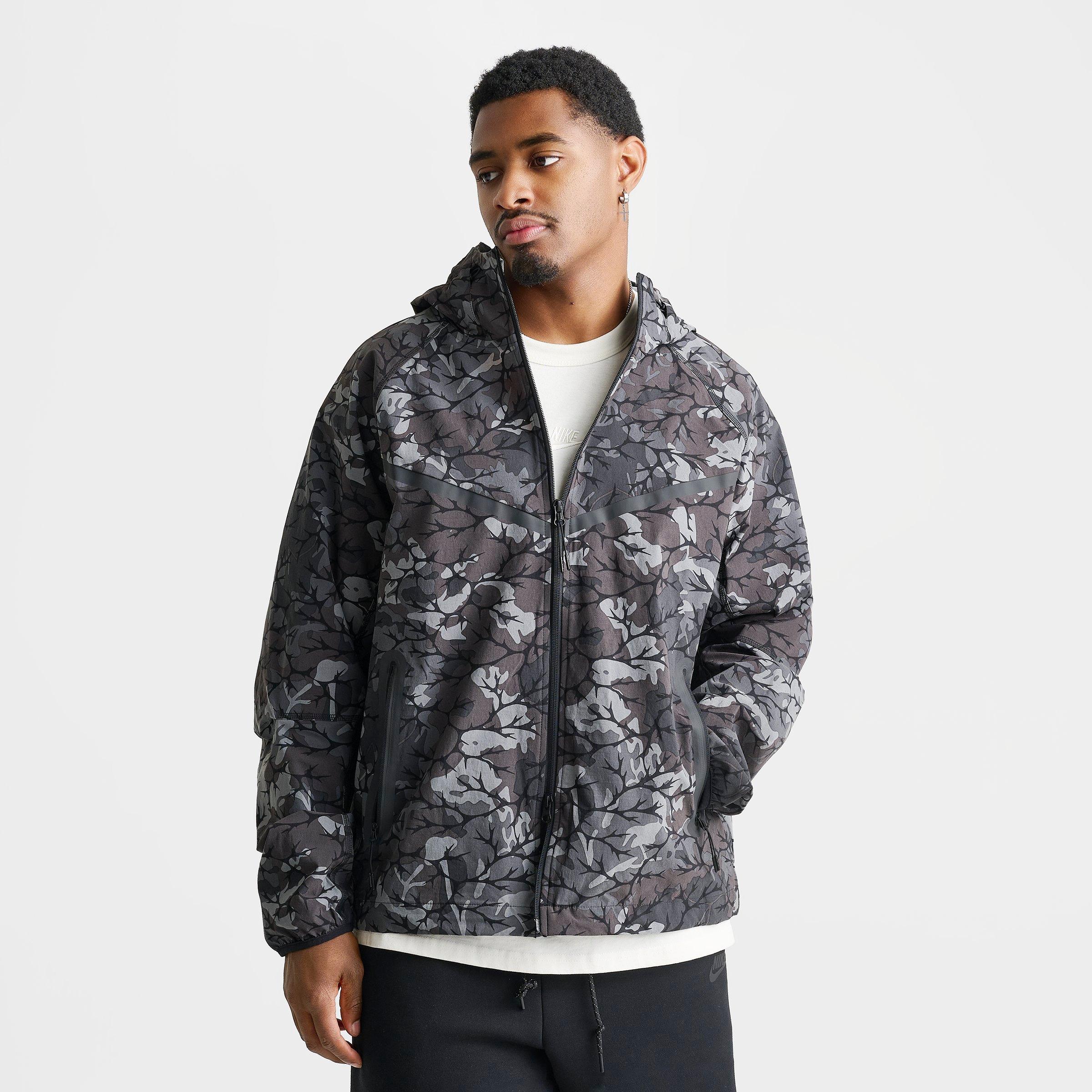 Men's Nike Tech Allover Camo Print Woven Full-Zip Windrunner Jacket