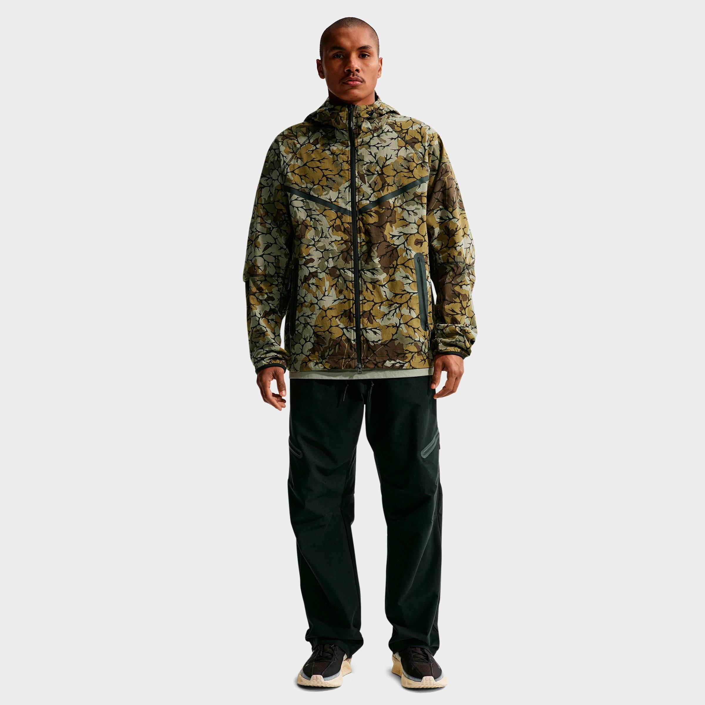 Men's Nike Tech Allover Camo Print Woven Full-Zip Windrunner Jacket
