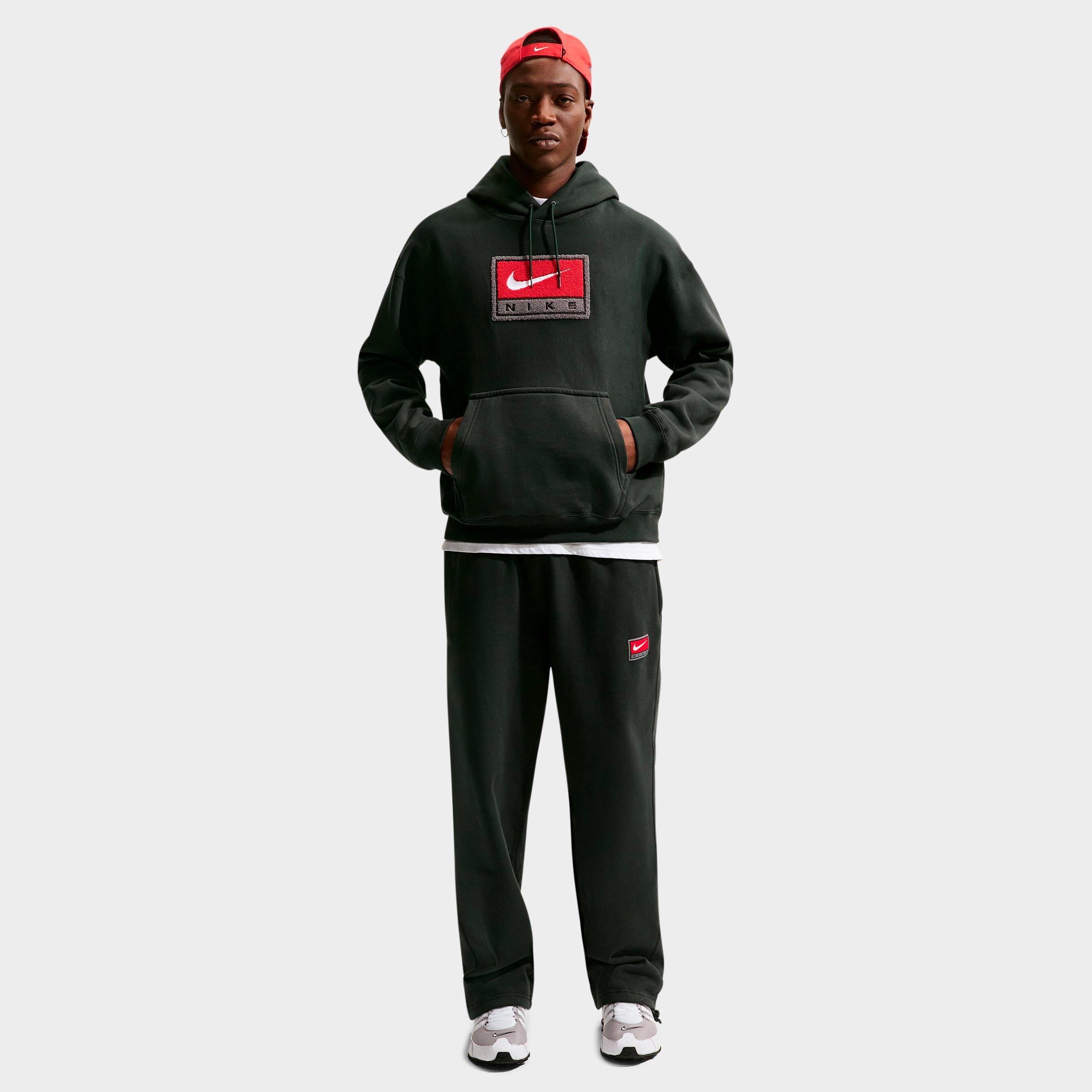 Men's Nike Solo Swoosh Chenille Patch Fleece Pullover Hoodie