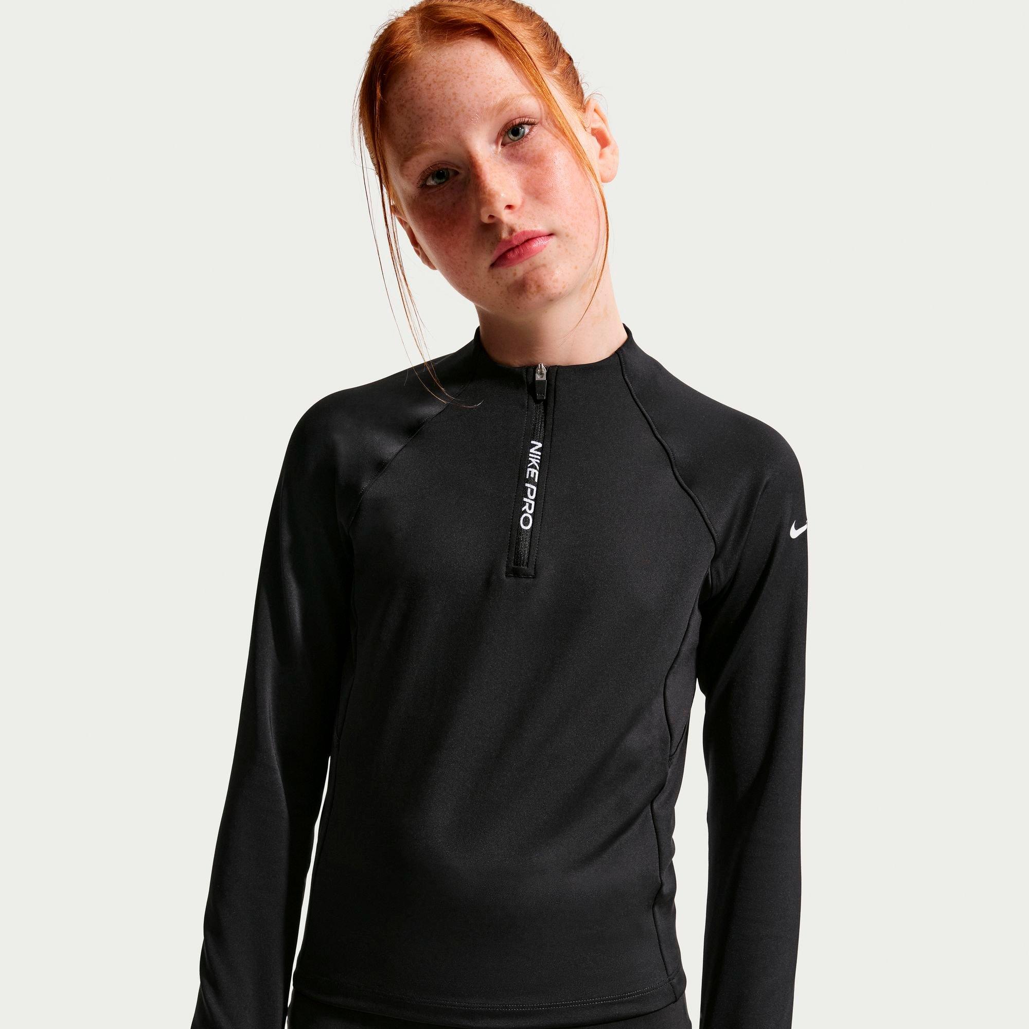 Big Kids' Girls' Nike Pro Dri-FIT Long Sleeve Half-Zip Training Top