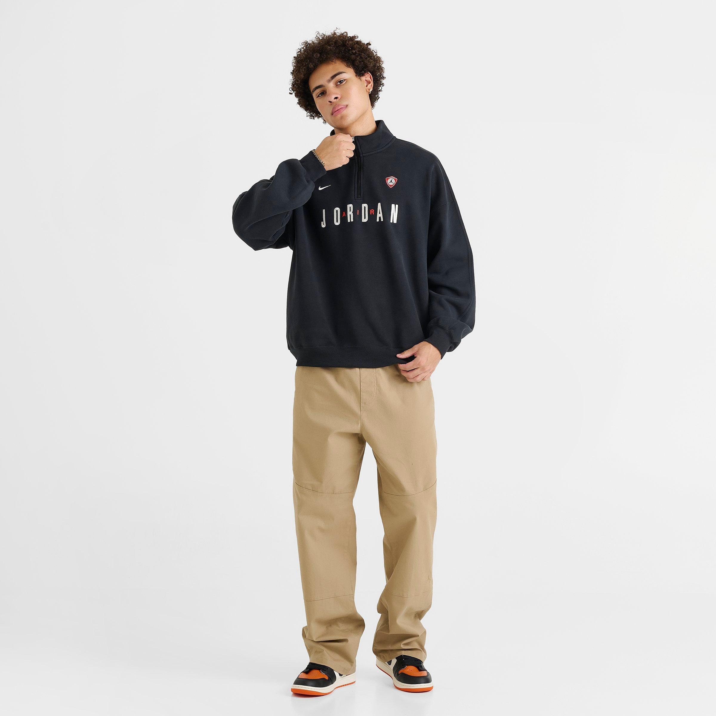 Men's Jordan Flight Graphic Fleece Quarter-Zip Pullover Top