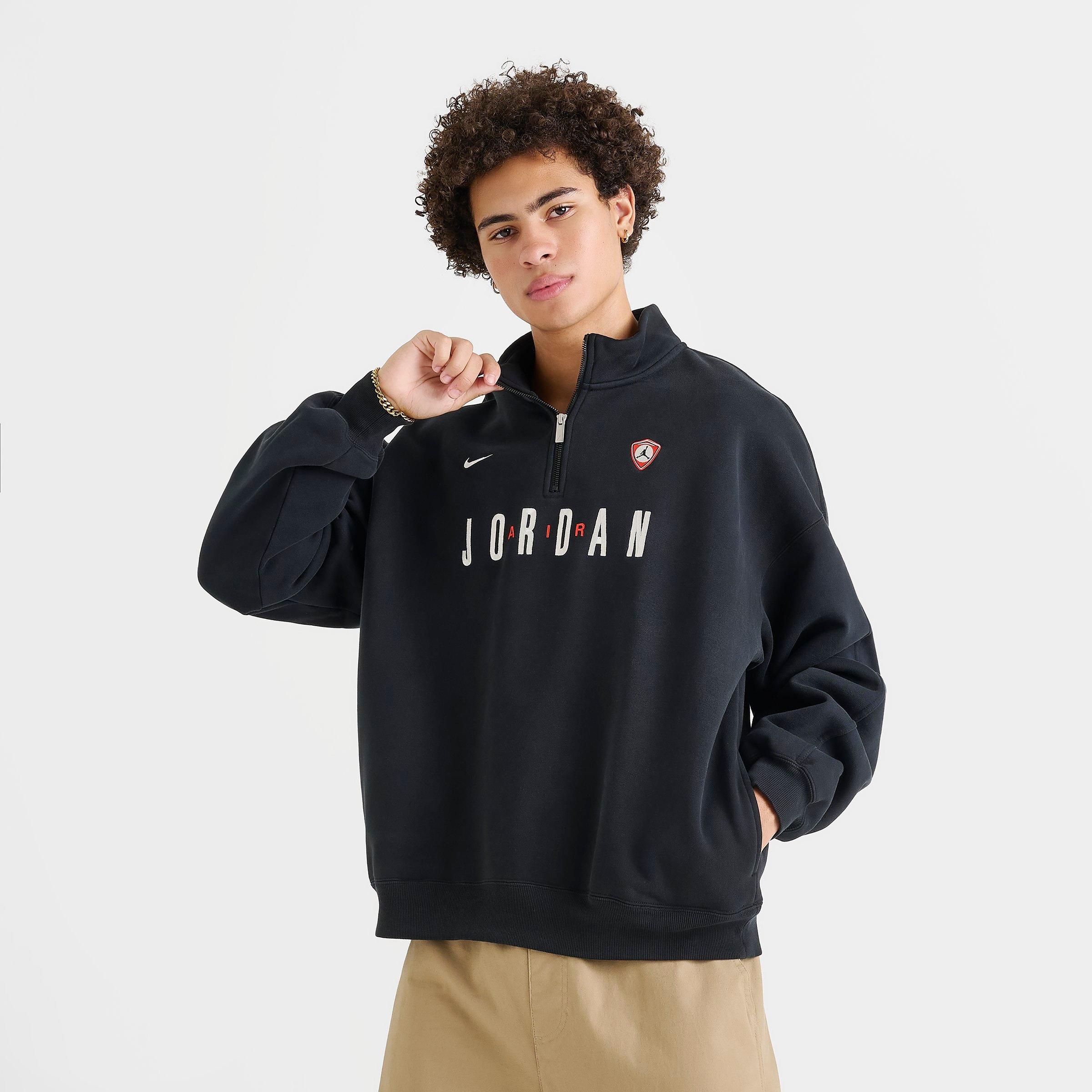 Men's Jordan Flight Graphic Fleece Quarter-Zip Pullover Top