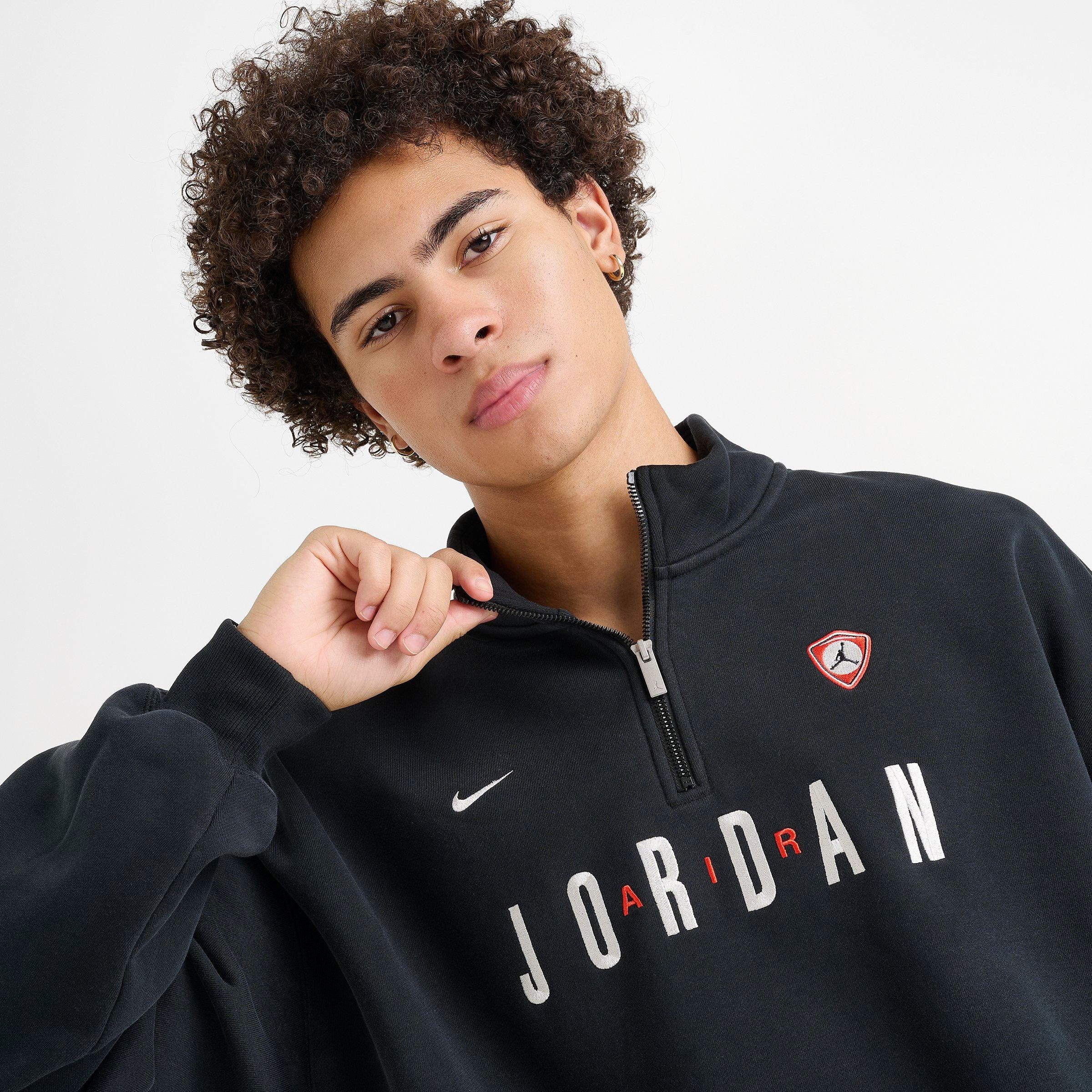 Men's Jordan Flight Graphic Fleece Quarter-Zip Pullover Top