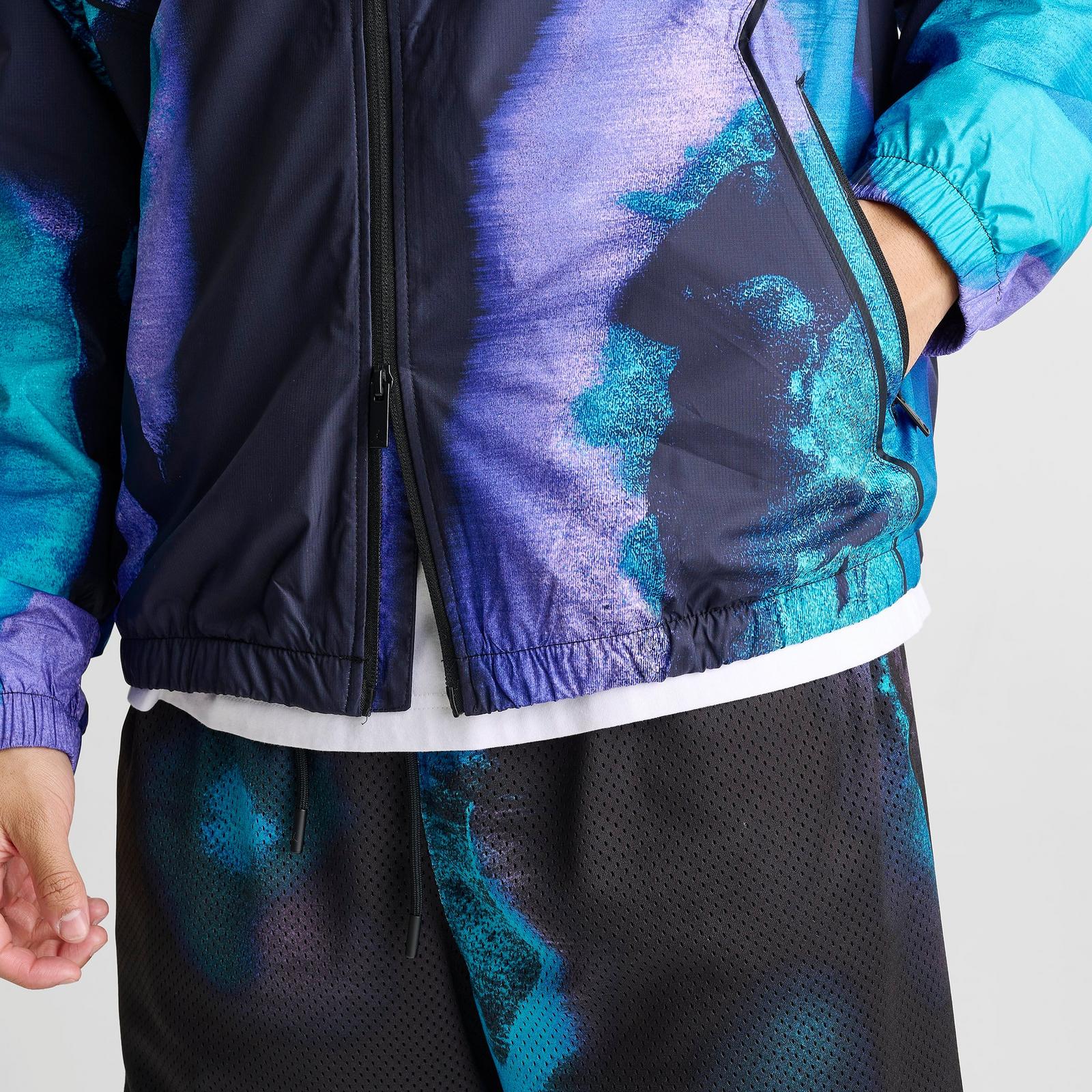 Men's Jordan Brooklyn Dream Dunk Draft Jacket - Black/Aqua - view 6