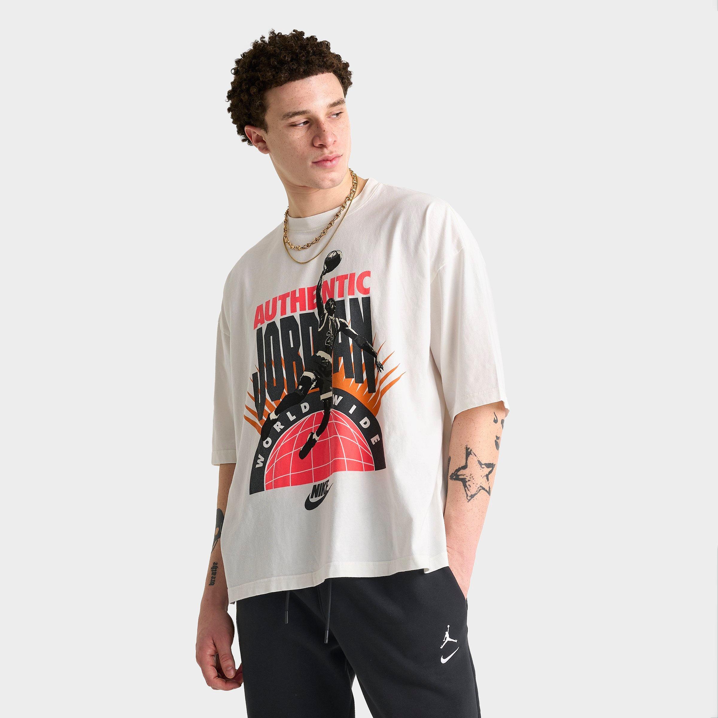 Men's Jordan Reissued Authentic Worldwide Oversized T-Shirt | JD