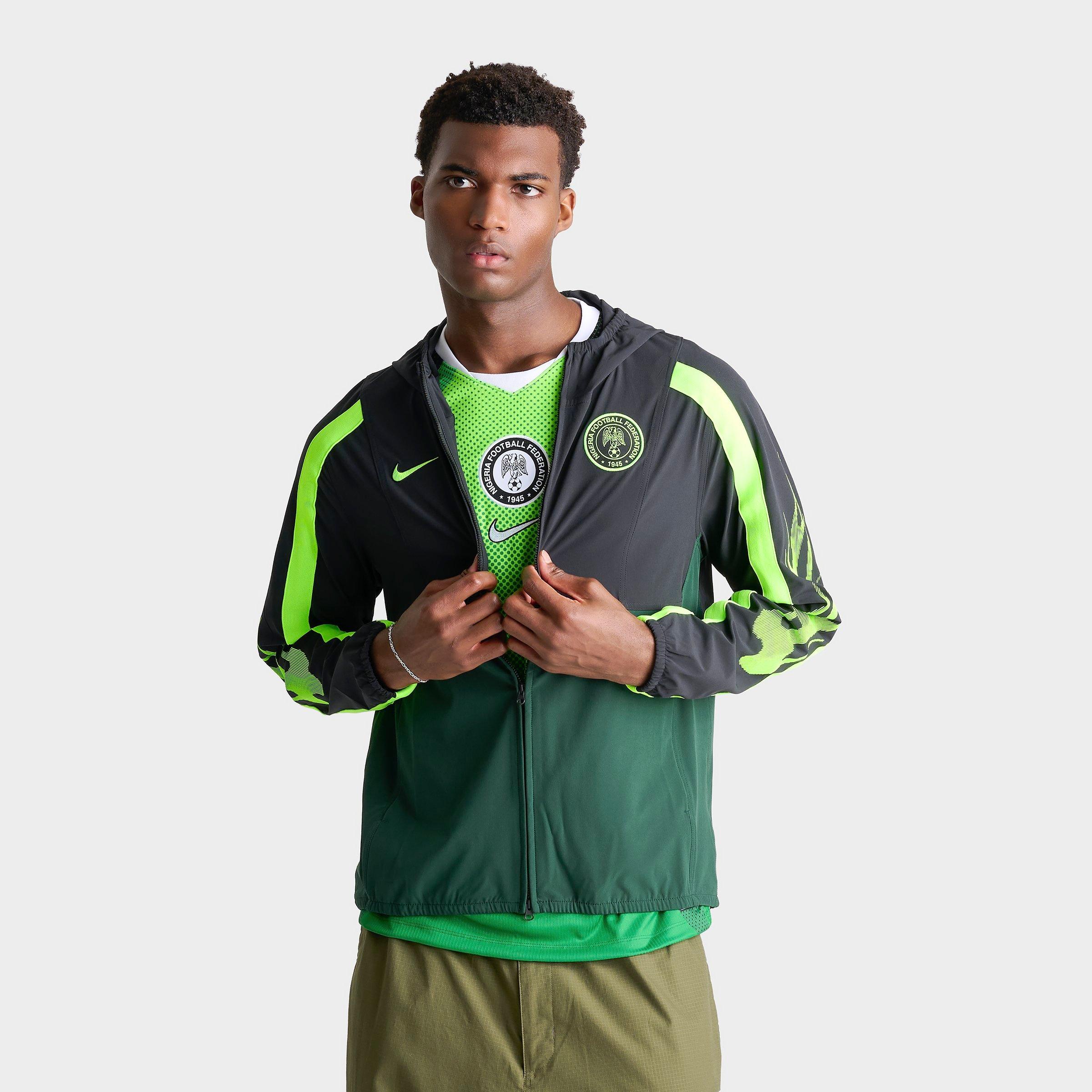 Men's Nike Nigeria Energy Dri-FIT Soccer Full-Zip Woven Jacket