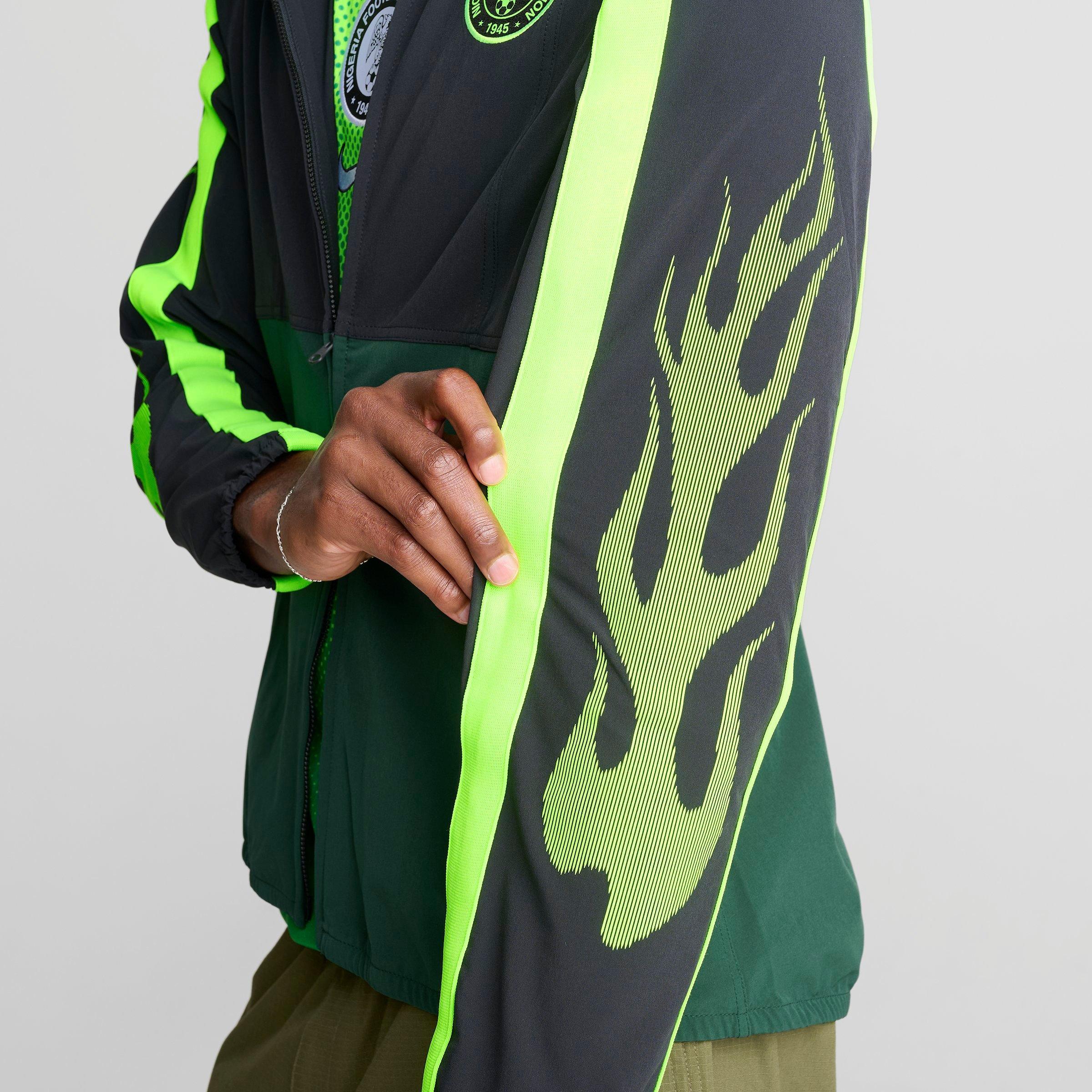 Men's Nike Nigeria Energy Dri-FIT Soccer Full-Zip Woven Jacket