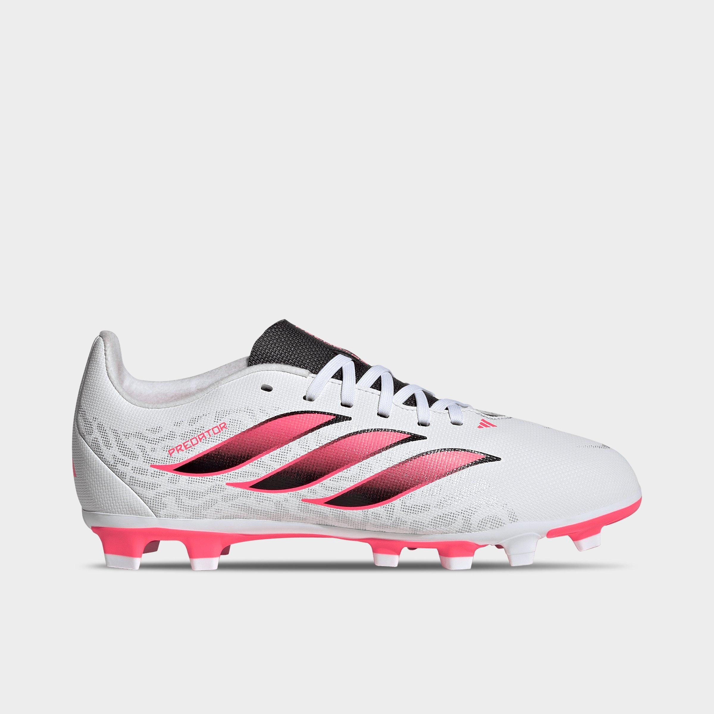 Predator サッカーシューズ US 11 ホワイト/ピンク Big Kids' adidas Predator Club Firm Ground and Multi Ground Soccer