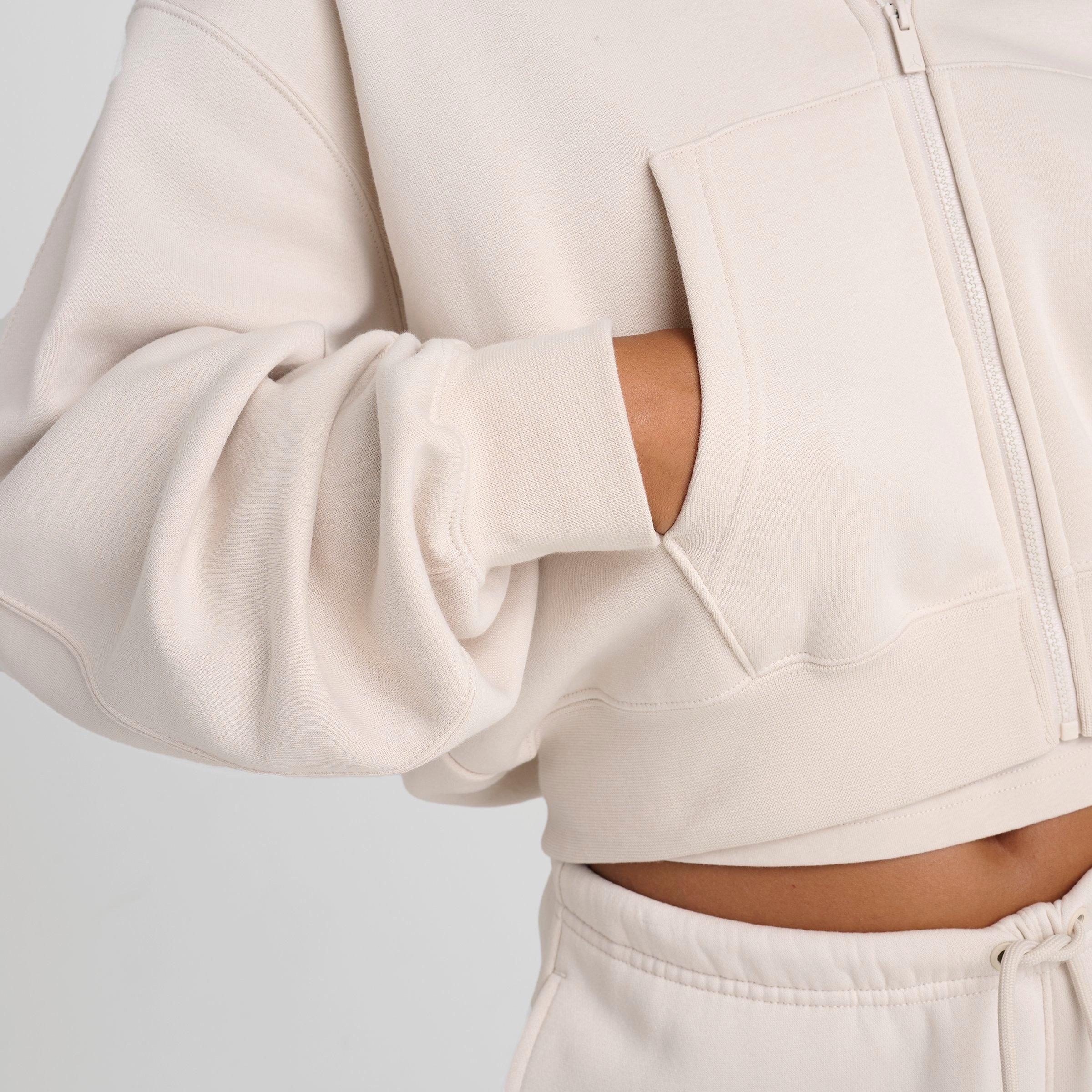 Women's Jordan Brooklyn Fleece Cropped Full-Zip Hoodie
