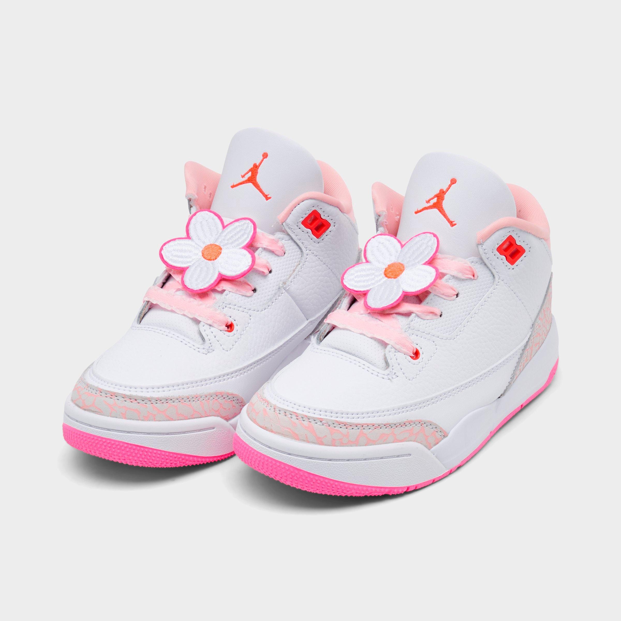 Girls' Little Kids' Air Jordan Retro 3 Basketball Shoes
