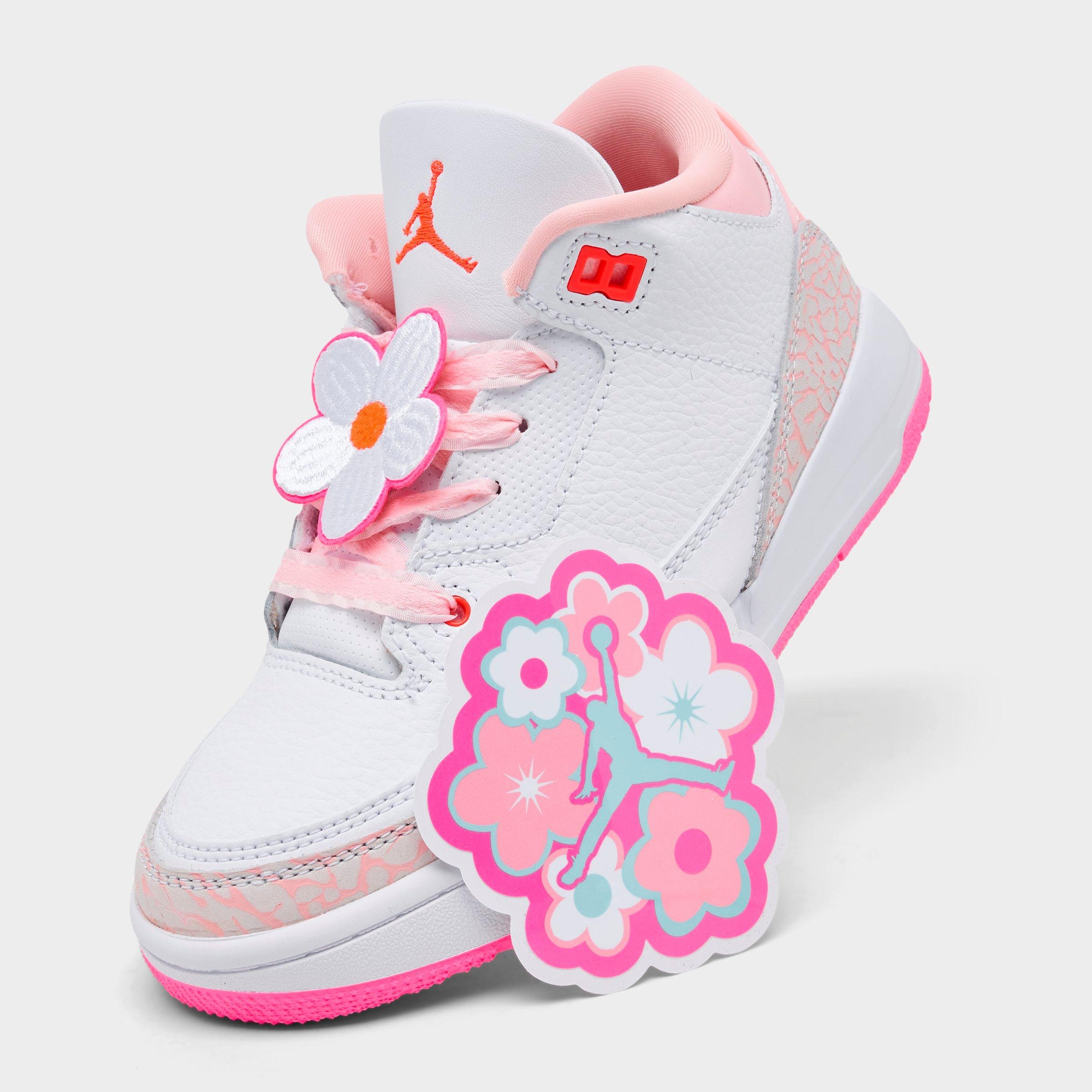 Girls' Little Kids' Air Jordan Retro 3 Basketball Shoes