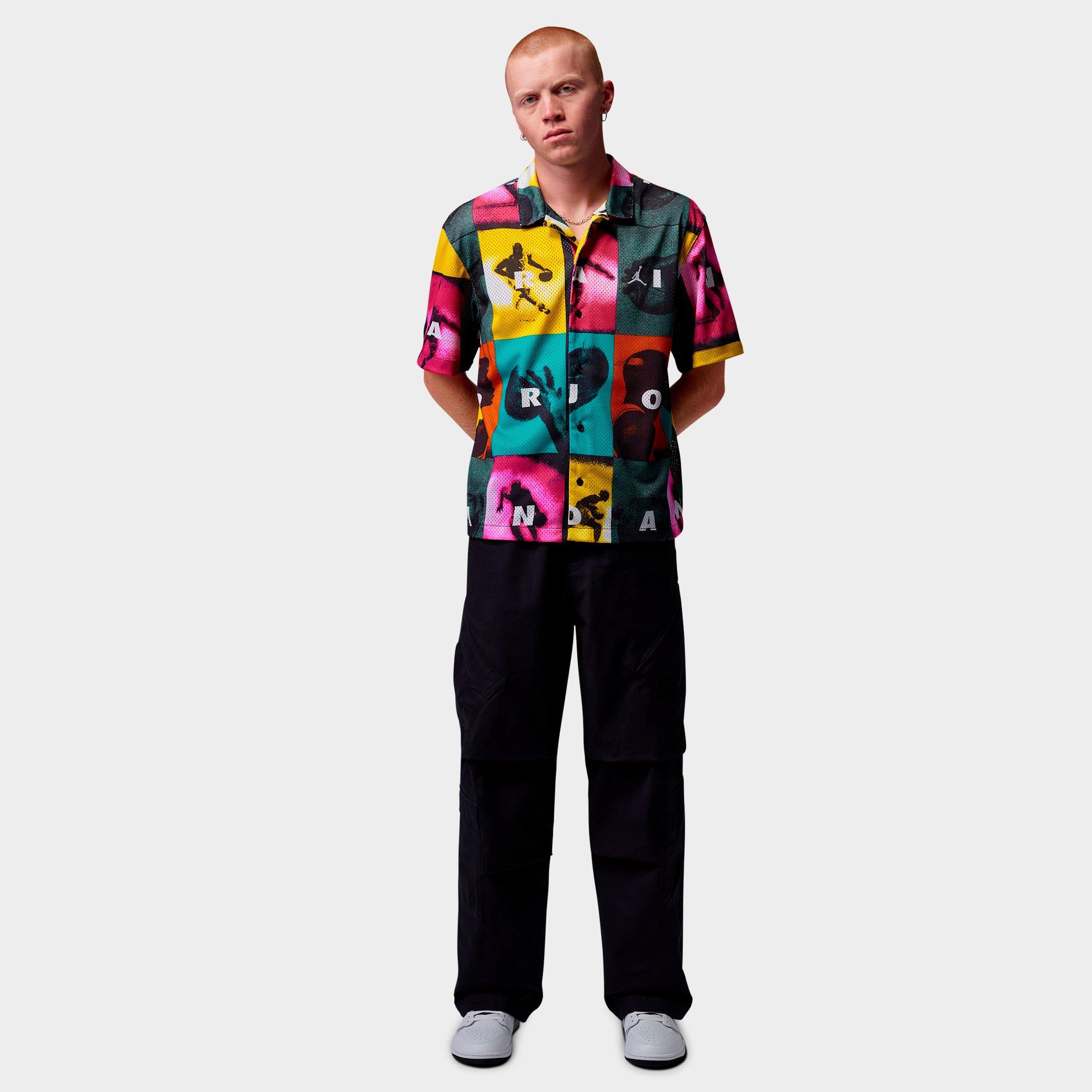 Men's Jordan Brooklyn Graphic Button-Up Camp Shirt