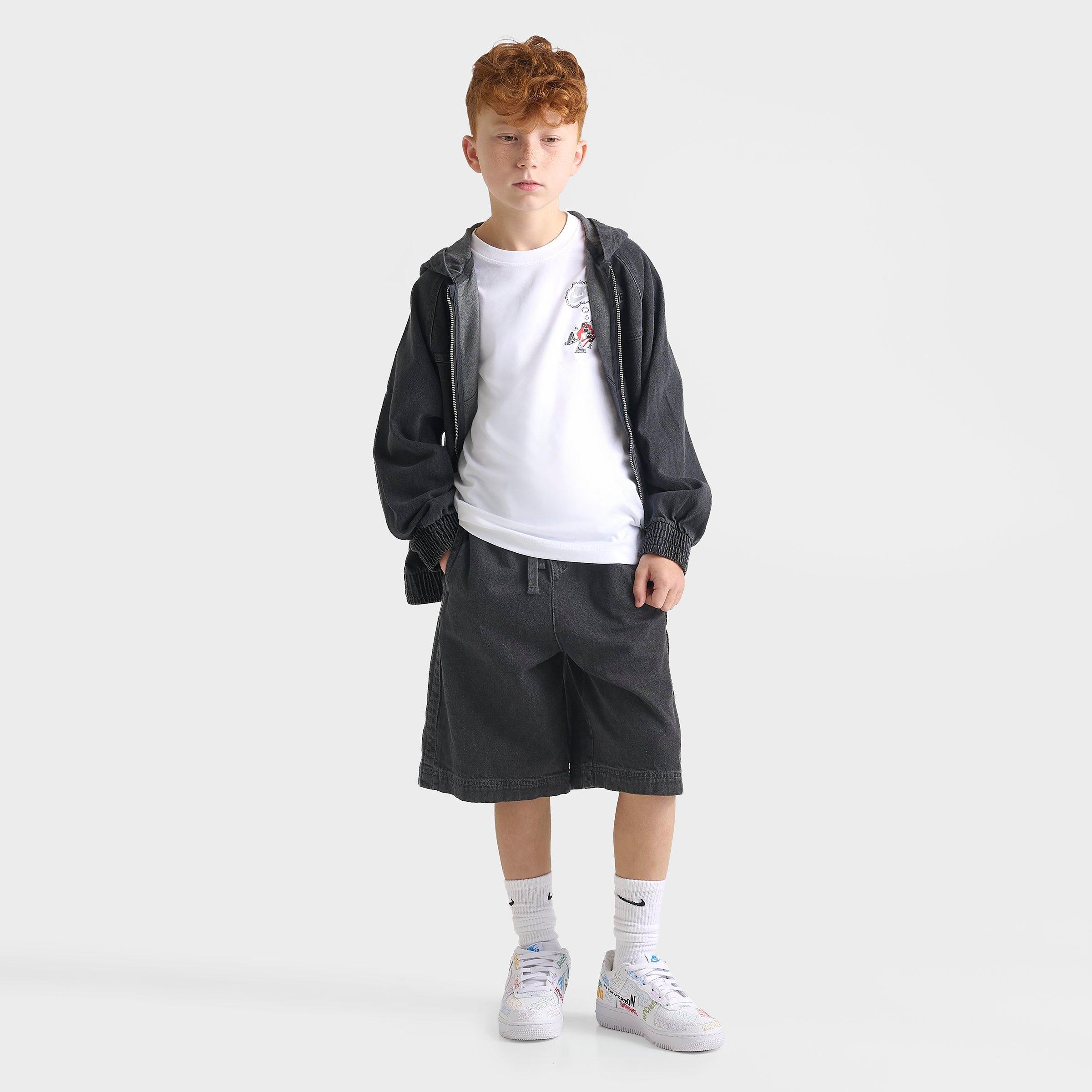 Big Kids' Nike Sportswear Collection Archival Denim Shorts
