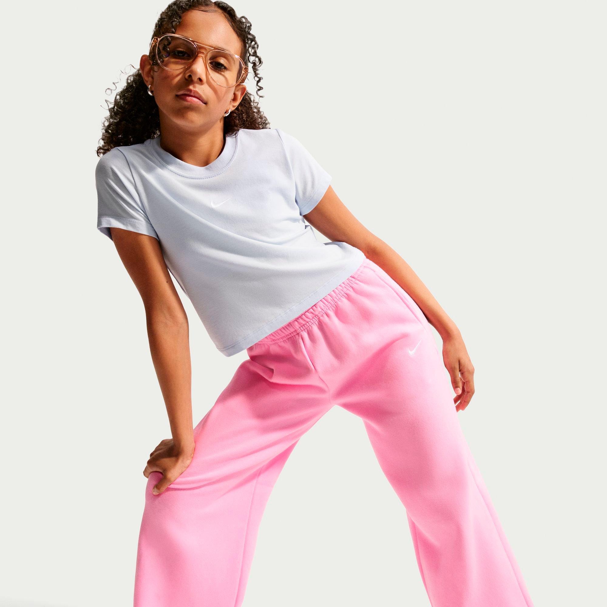 Girls' Big Kids' Nike Sportswear Studio Fleece Open Hem Sweatpants