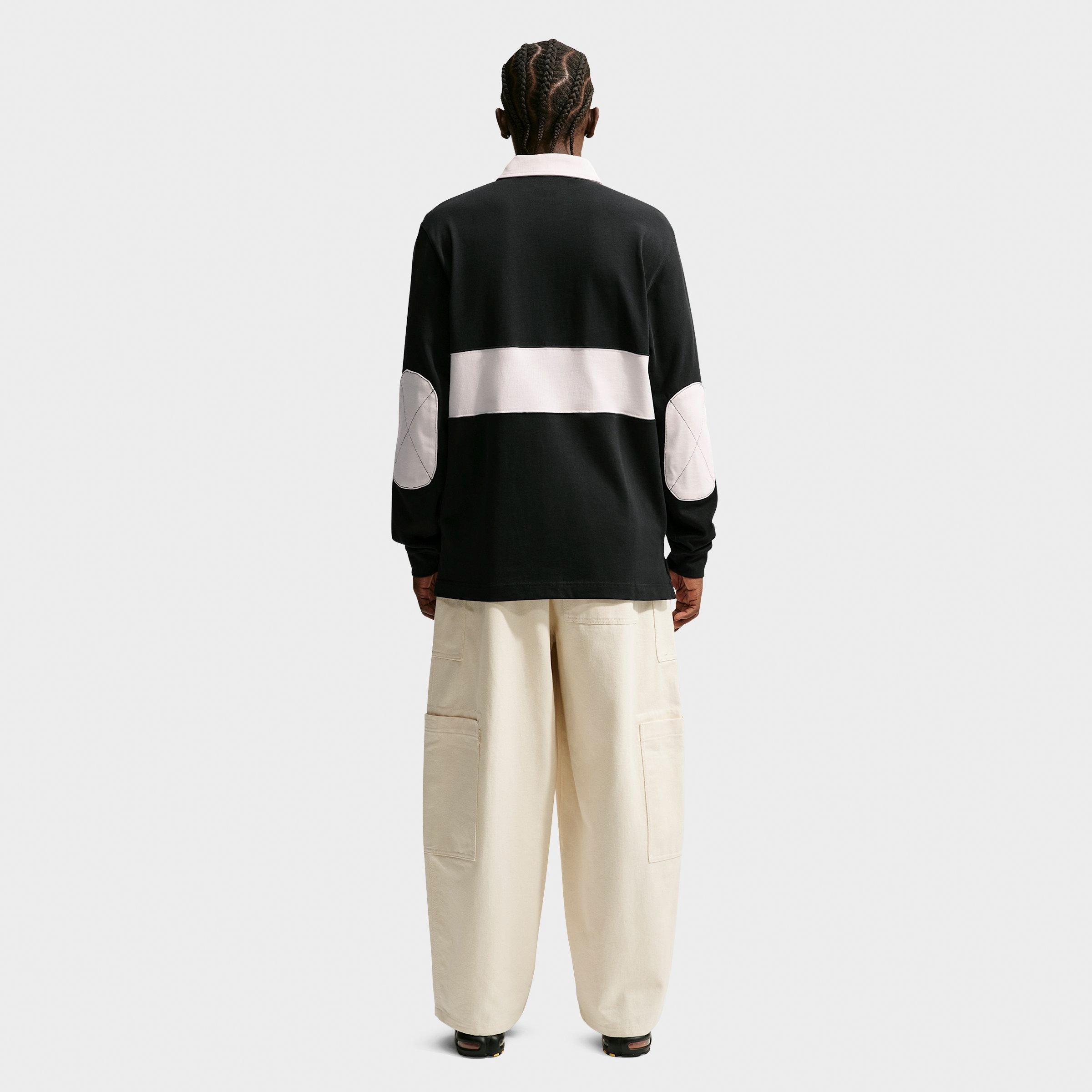 Men's Nike Club Striped Long-Sleeve Rugby Top